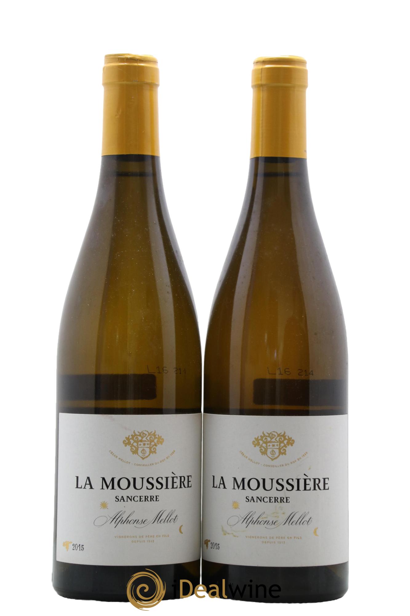 Sancerre La Moussière Alphonse Mellot 2015 - Lot of 2 bottles - 0