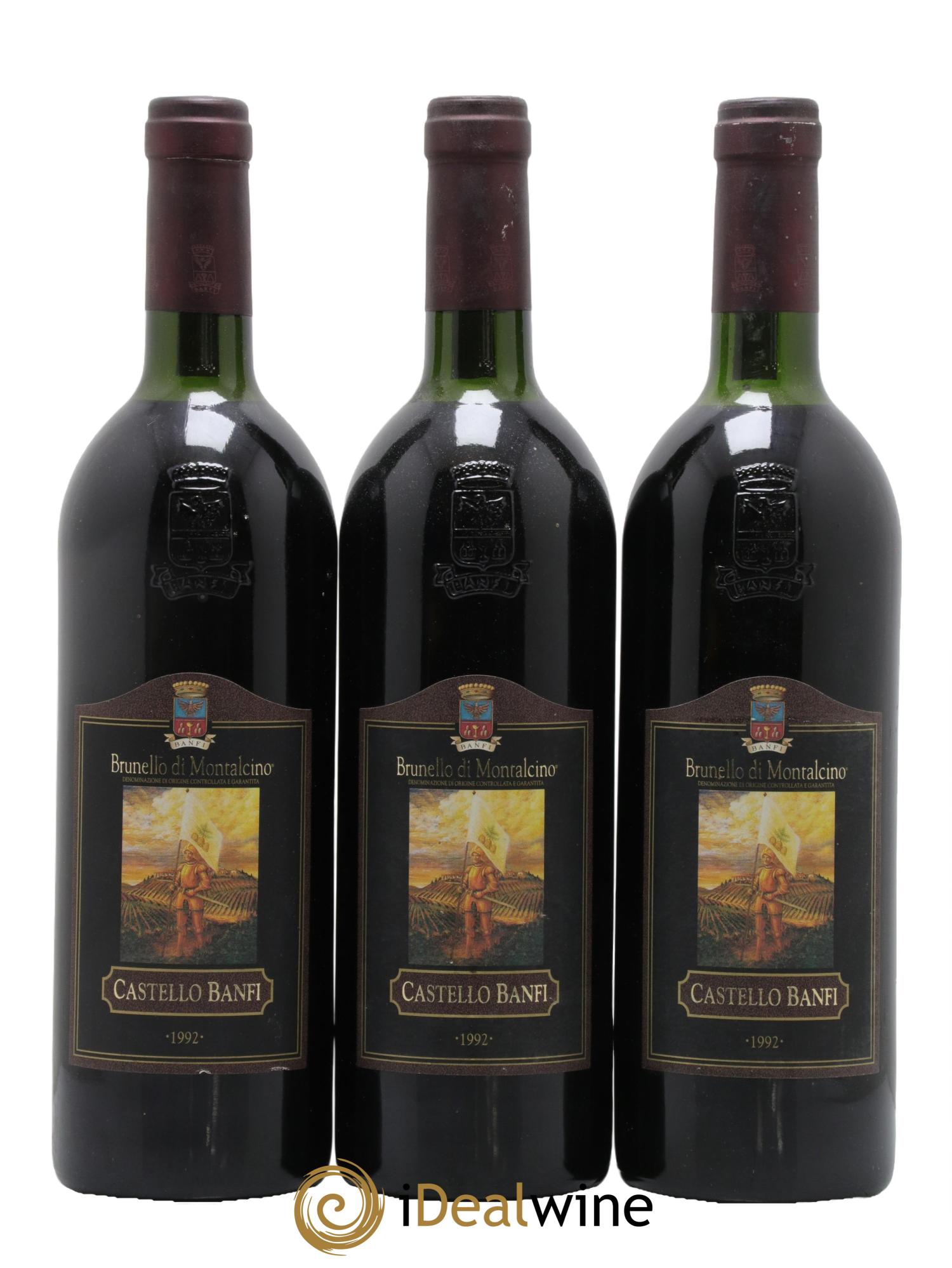 Brunello di Montalcino DOCG Castello Banfi 1992 - Lotto di 3 bottiglie - 0