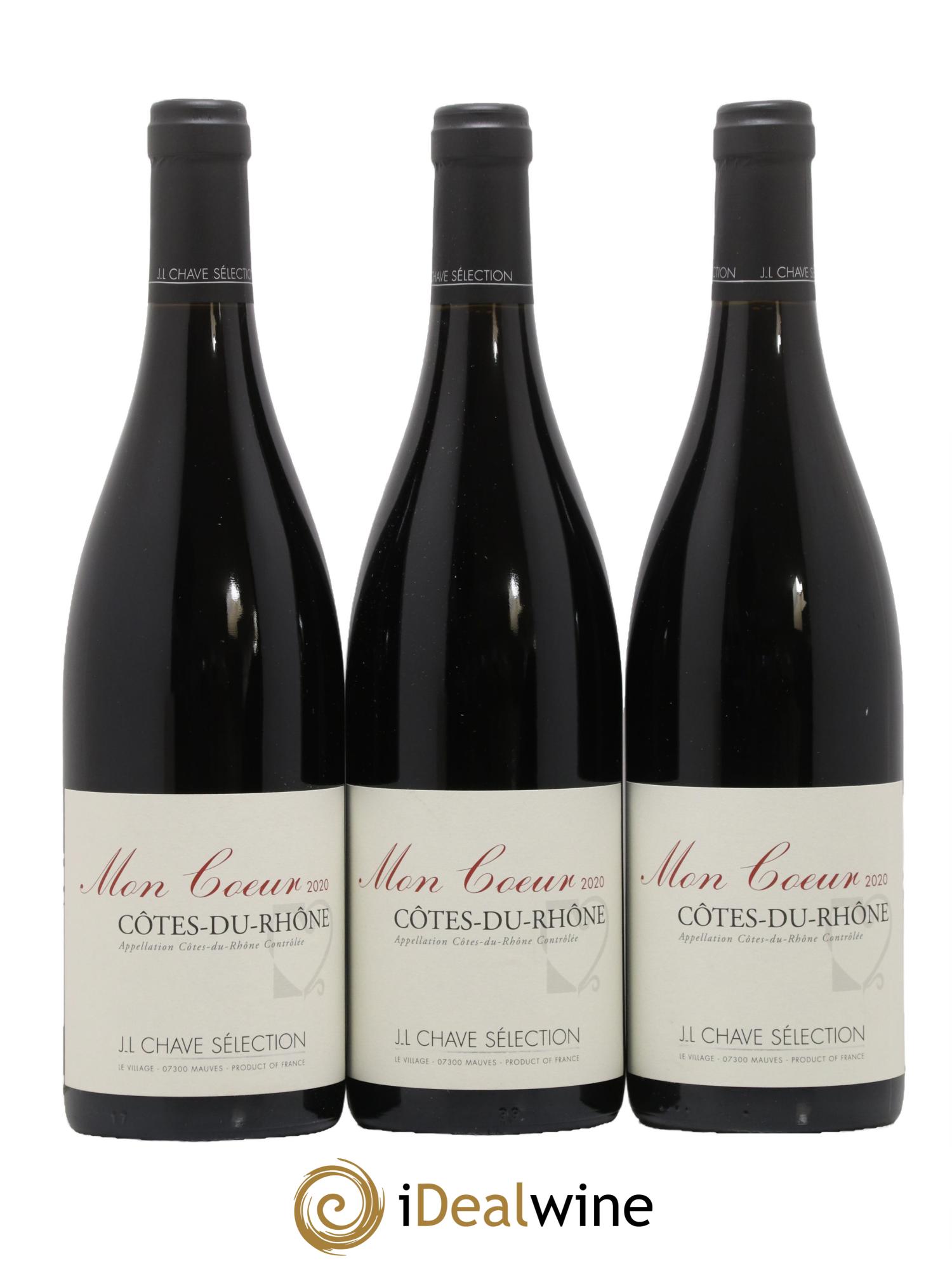 Côtes du Rhône Mon coeur J-L. Chave Sélection 2020 - Lot de 3 bouteilles - 0