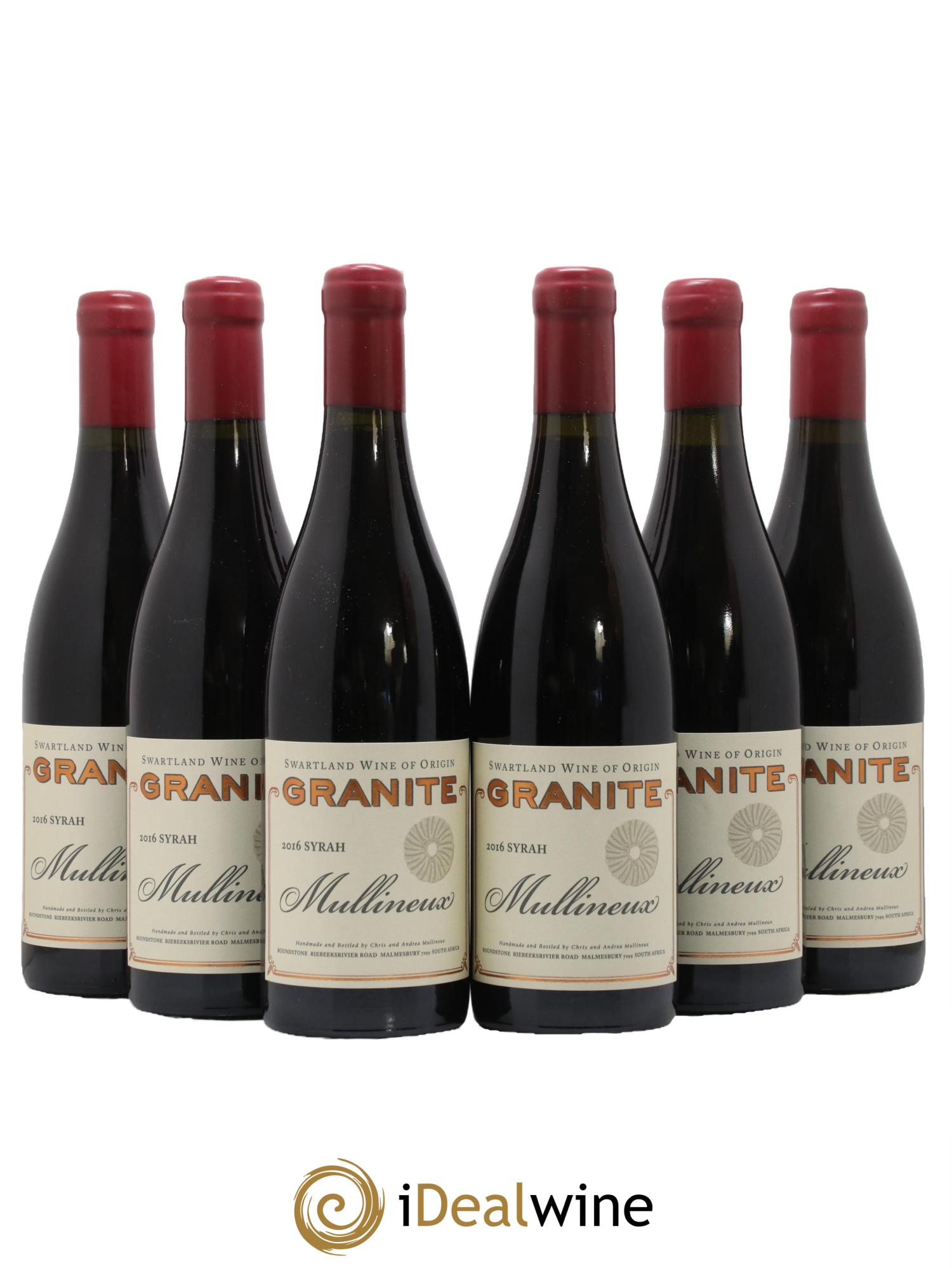 Afrique du Sud Granite Syrah Mullineux 2016 - Posten von 6 Flaschen - 0