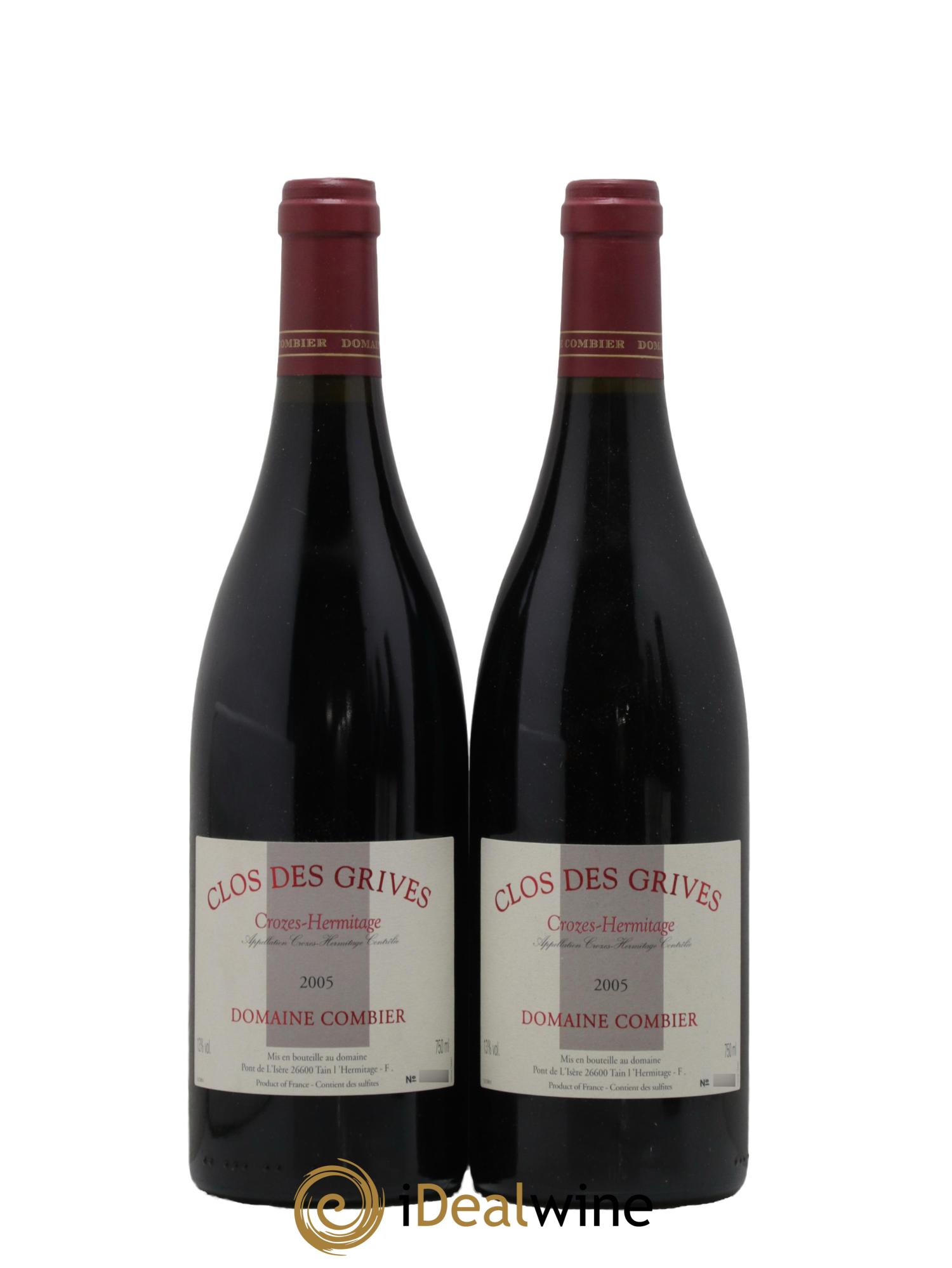 Crozes-Hermitage Clos des Grives Combier  2005 - Lotto di 2 bottiglie - 0