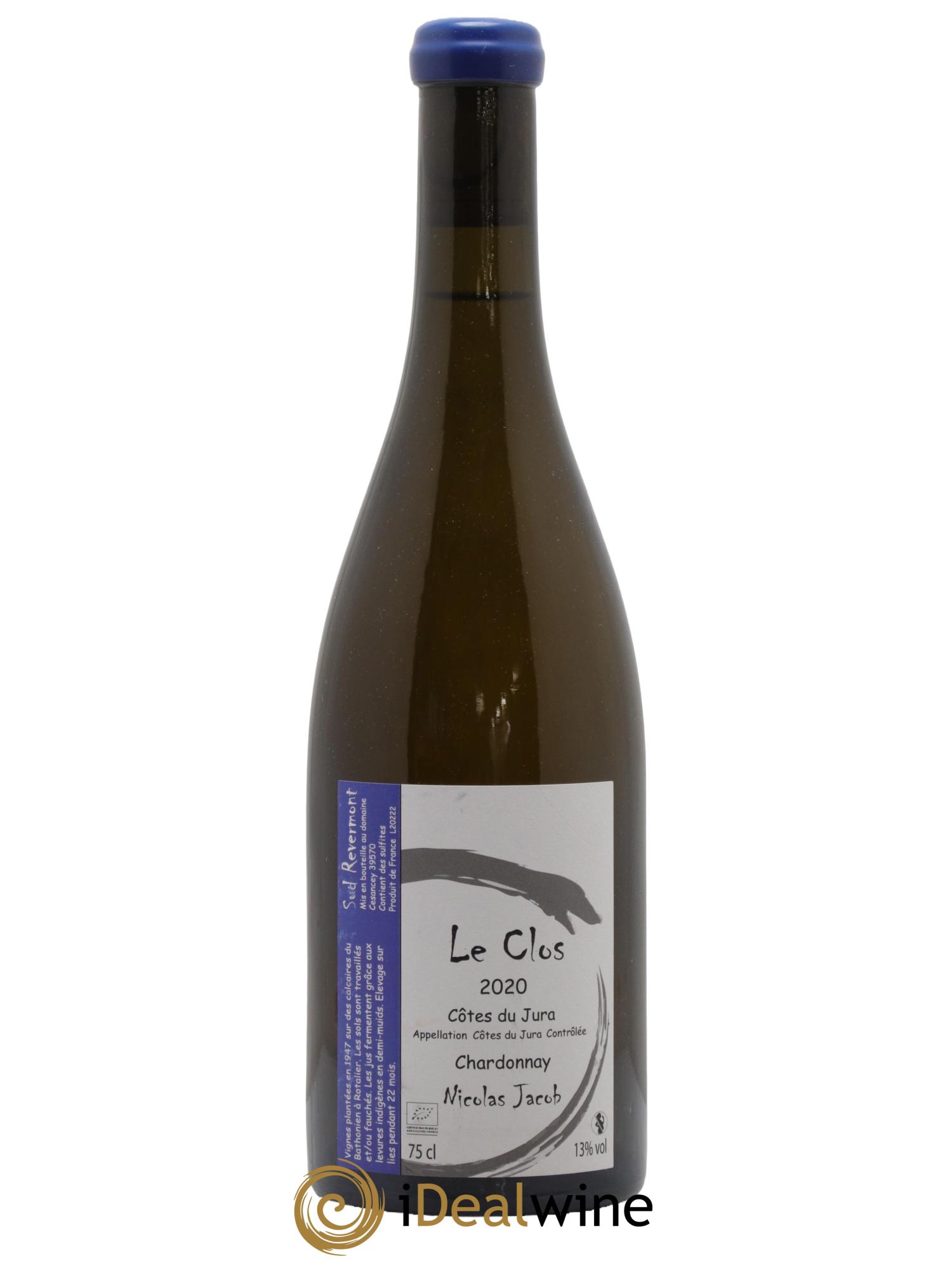 Côtes du Jura Chardonnay Le Clos  Nicolas Jacob 2020 - Lot de 1 bouteille - 0