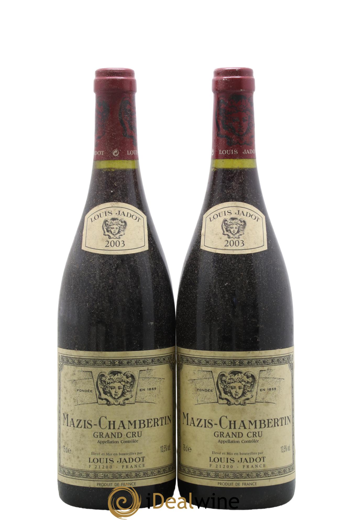 Mazis-Chambertin Grand Cru Louis Jadot 2003 - Lot of 2 bottles - 0