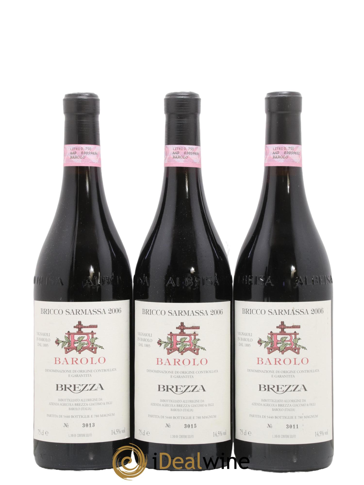 Barolo DOCG Bricco Sarmassa Brezza 2006 - Posten von 3 Flaschen - 0