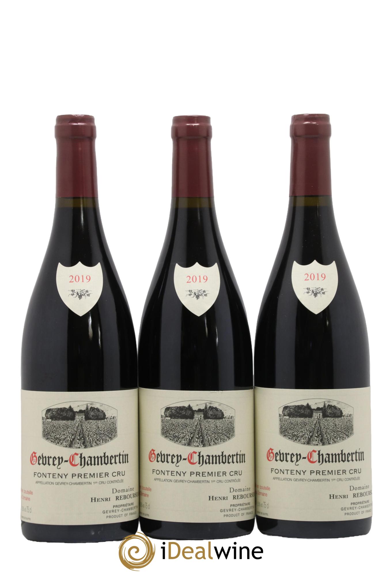 Gevrey-Chambertin 1er Cru Fonteny Henri Rebourseau (Domaine) 2019 - Lot de 3 bouteilles - 0