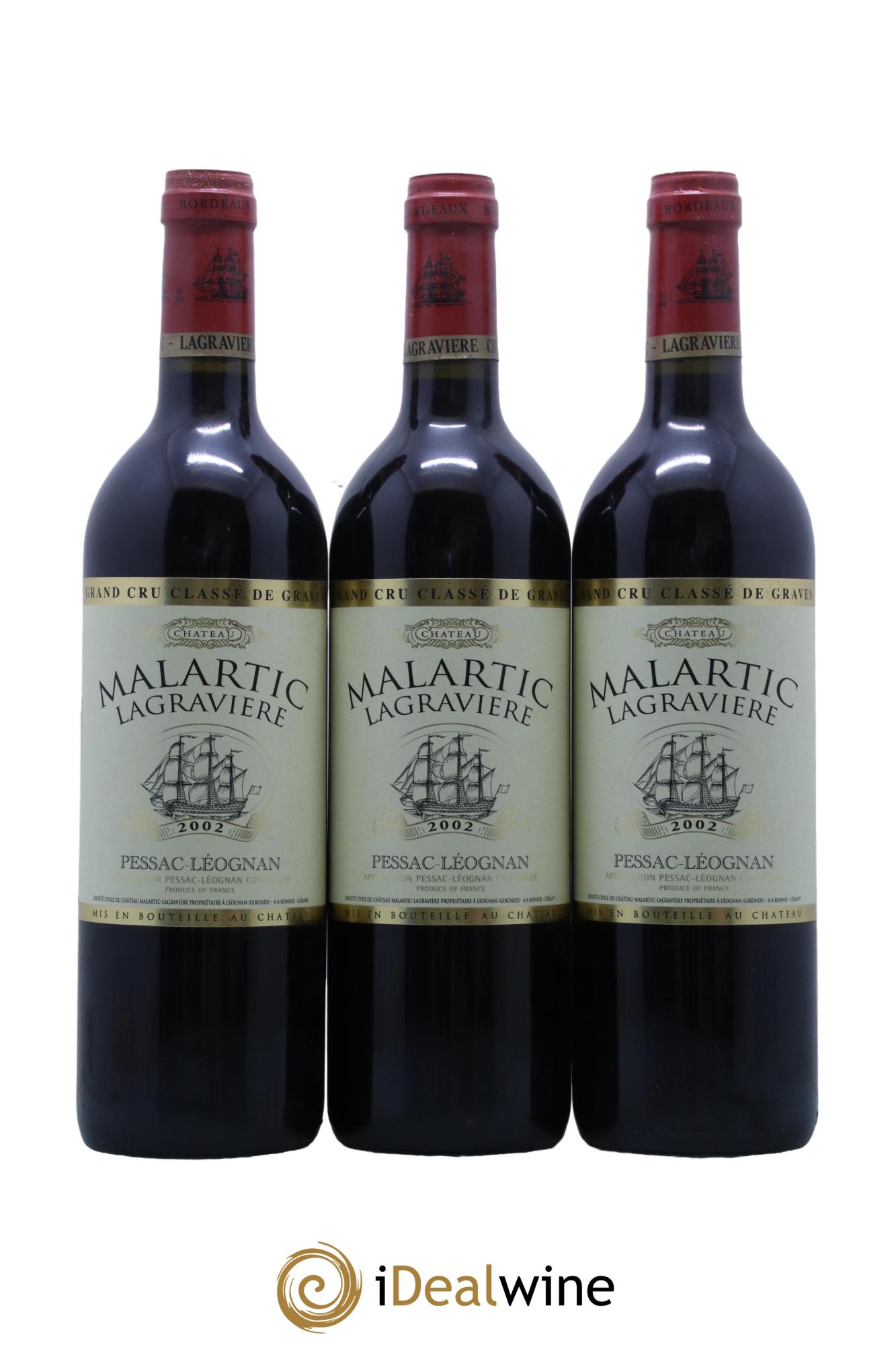 Château Malartic-Lagravière Cru Classé de Graves  2002 - Lotto di 12 bottiglie - 2