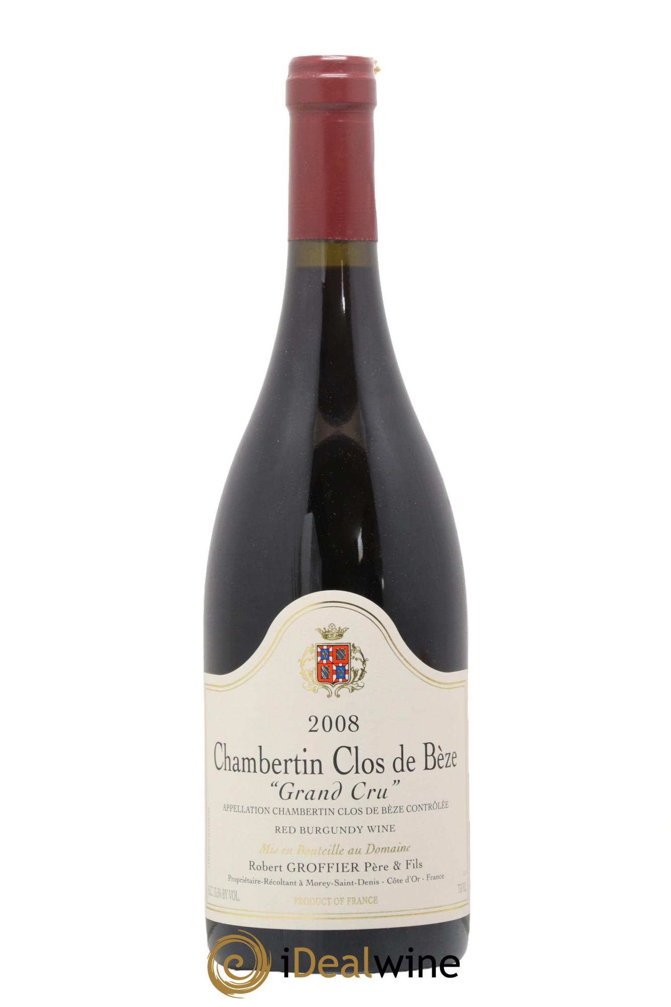 Chambertin Clos de Bèze Grand Cru Robert Groffier Père & Fils (Domaine) 2008 - Posten von 1 Flasche - 0