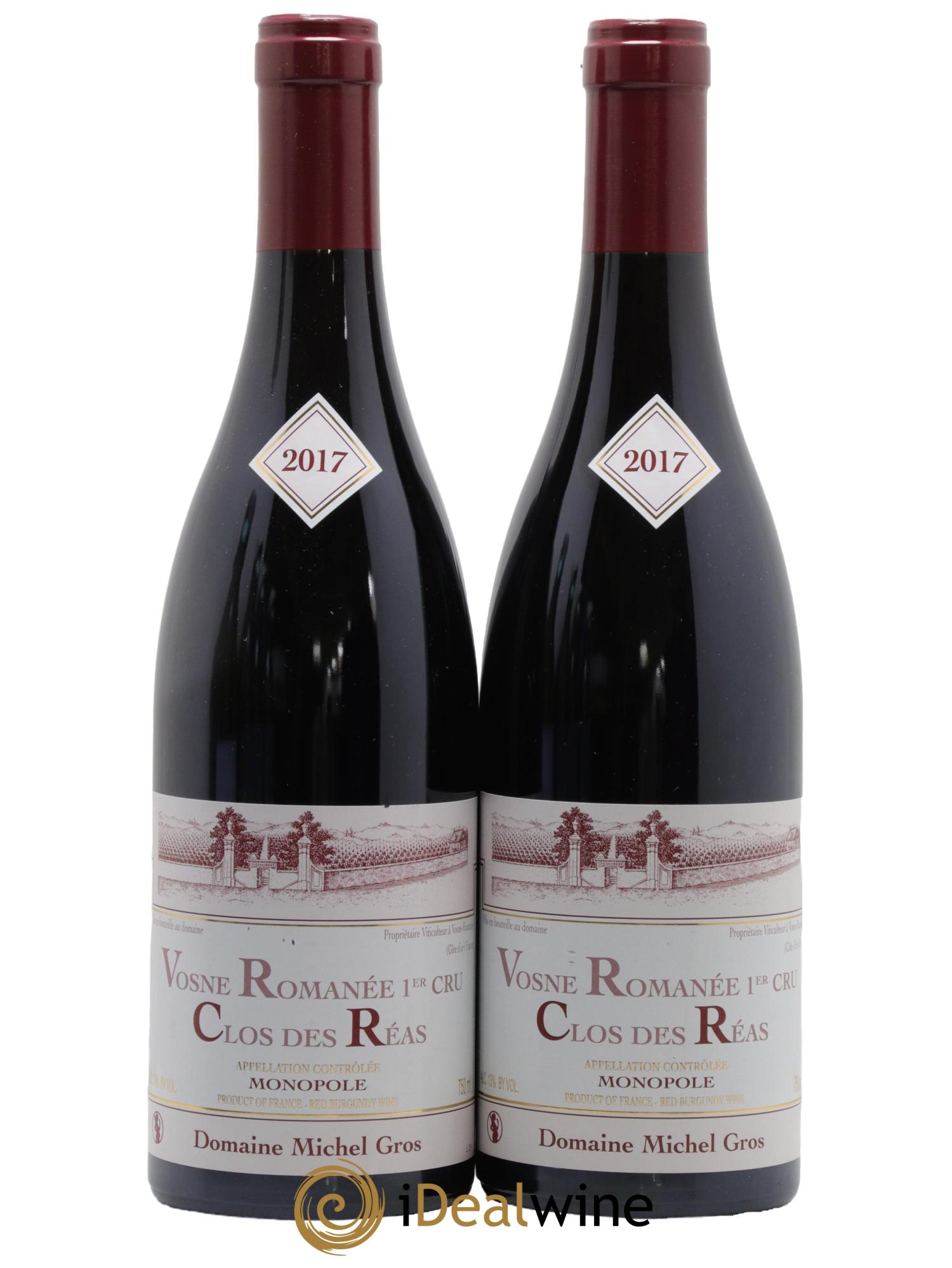 Vosne-Romanée 1er Cru Clos des Réas Michel Gros 2017 - Lot de 2 bouteilles - 0