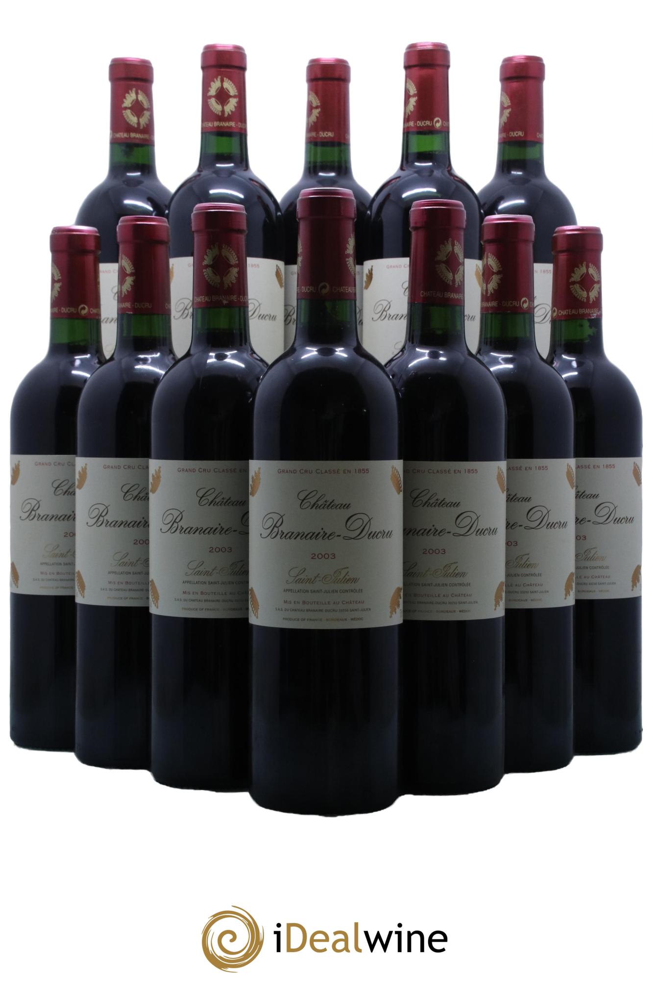 Château Branaire Ducru 4ème Grand Cru Classé  2003 - Lot de 12 bouteilles - 0