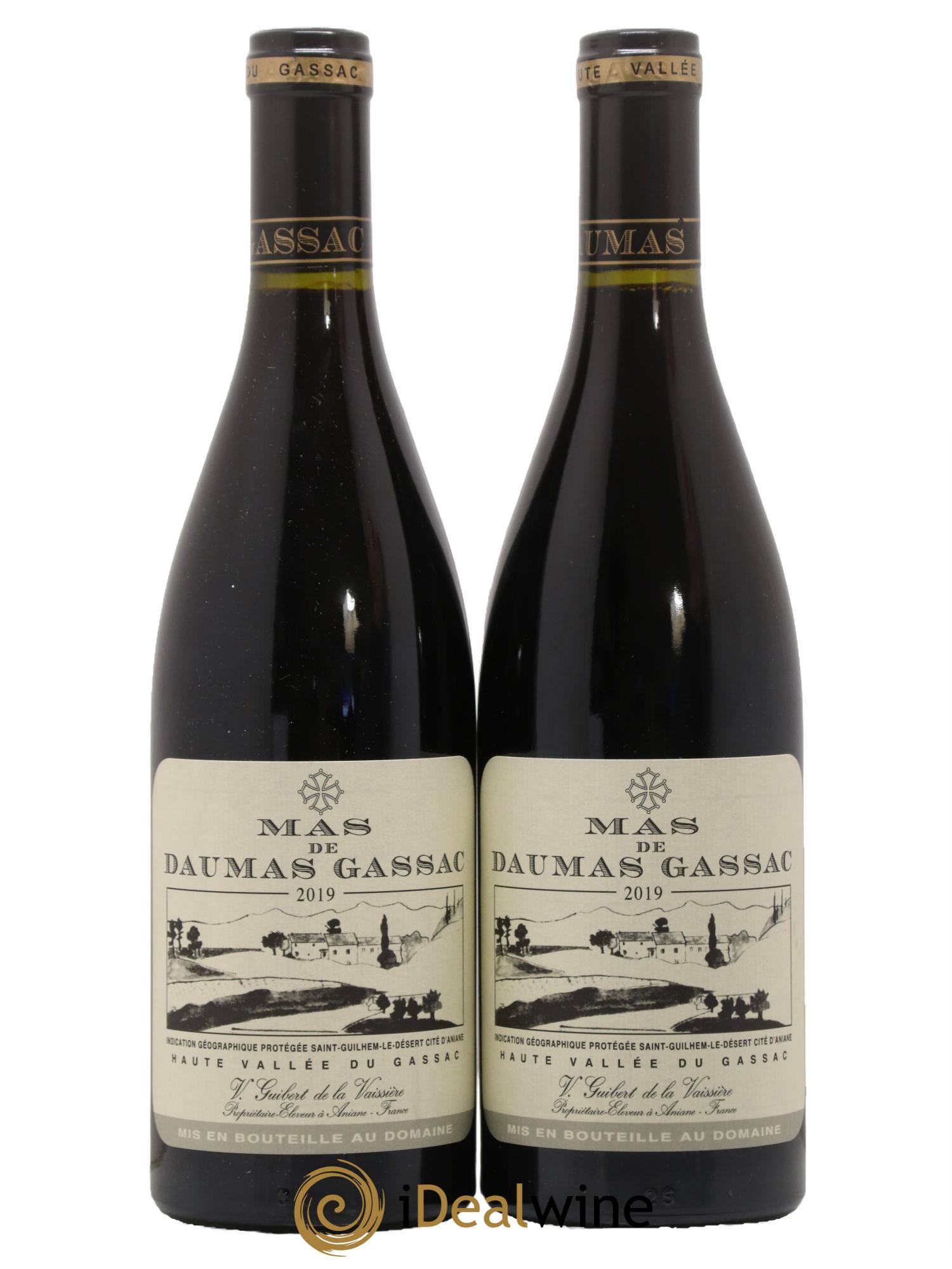 IGP St Guilhem-le-Désert - Cité d'Aniane Mas Daumas Gassac Famille Guibert de La Vaissière 2019 - Lot of 2 bottles - 0