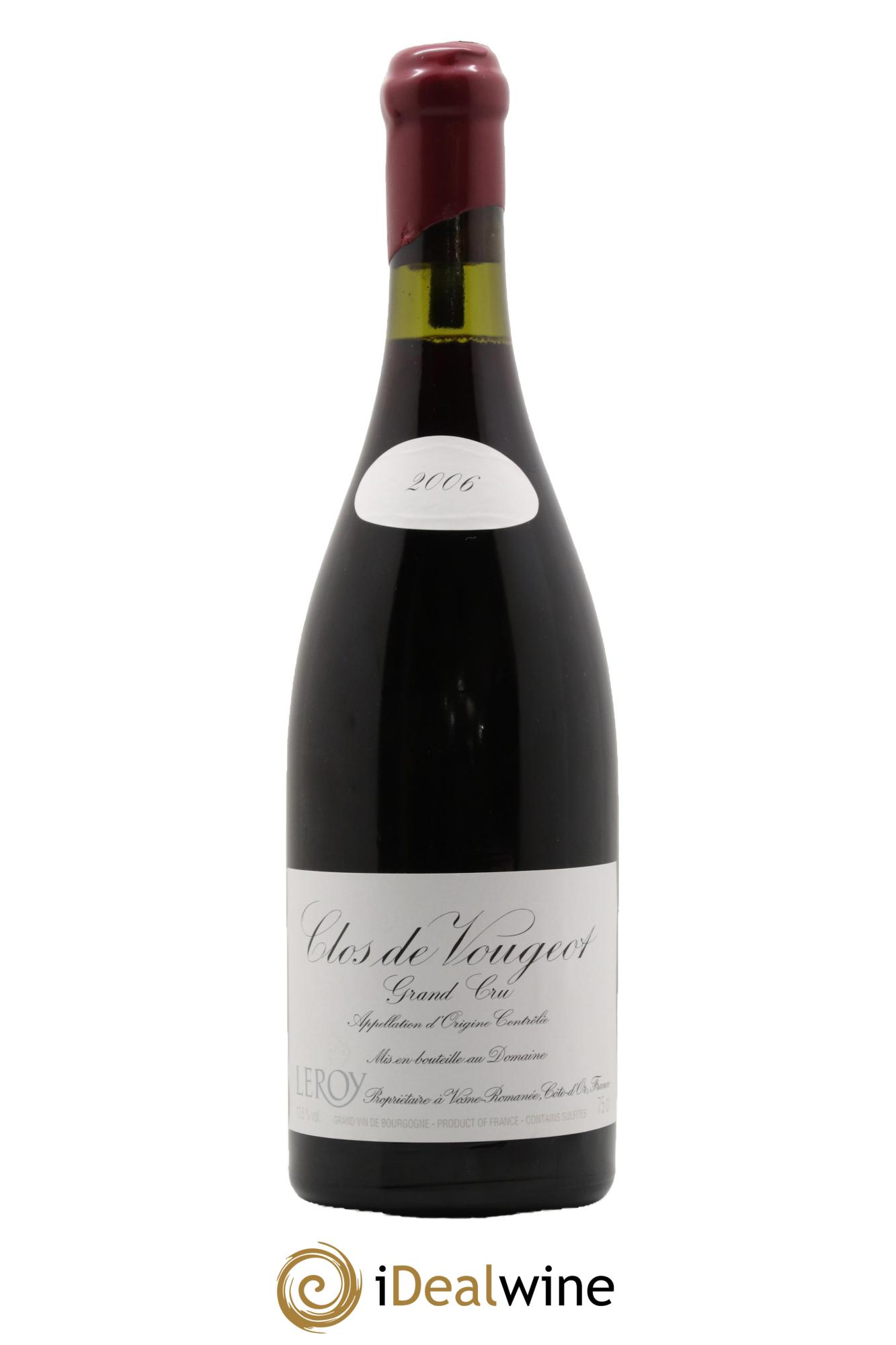 Clos de Vougeot Grand Cru Leroy (Domaine) 2006 - Lotto di 1 bottiglia - 0