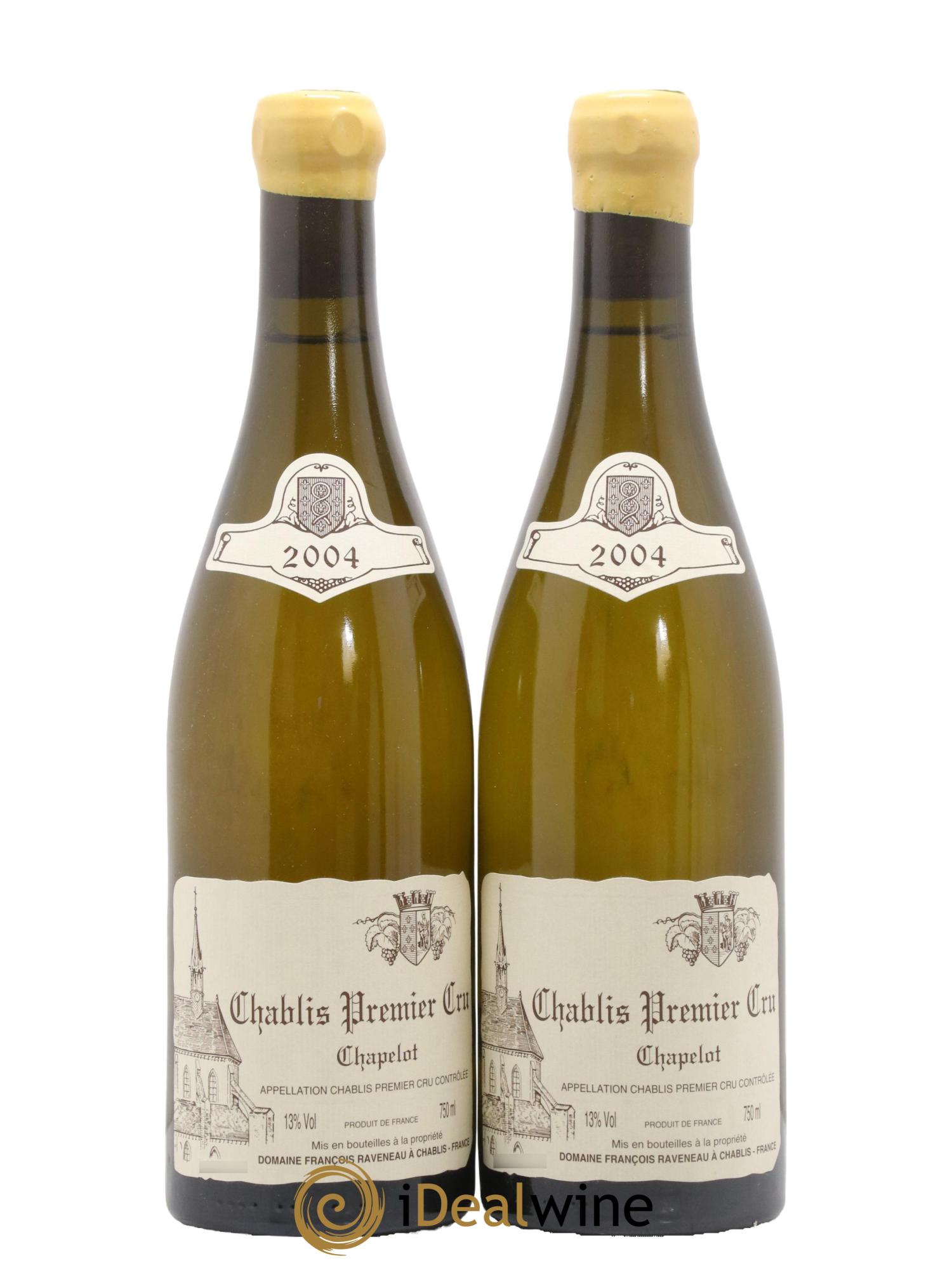 Chablis 1er Cru Chapelot Raveneau (Domaine) 2004 - Posten von 2 Flaschen - 0