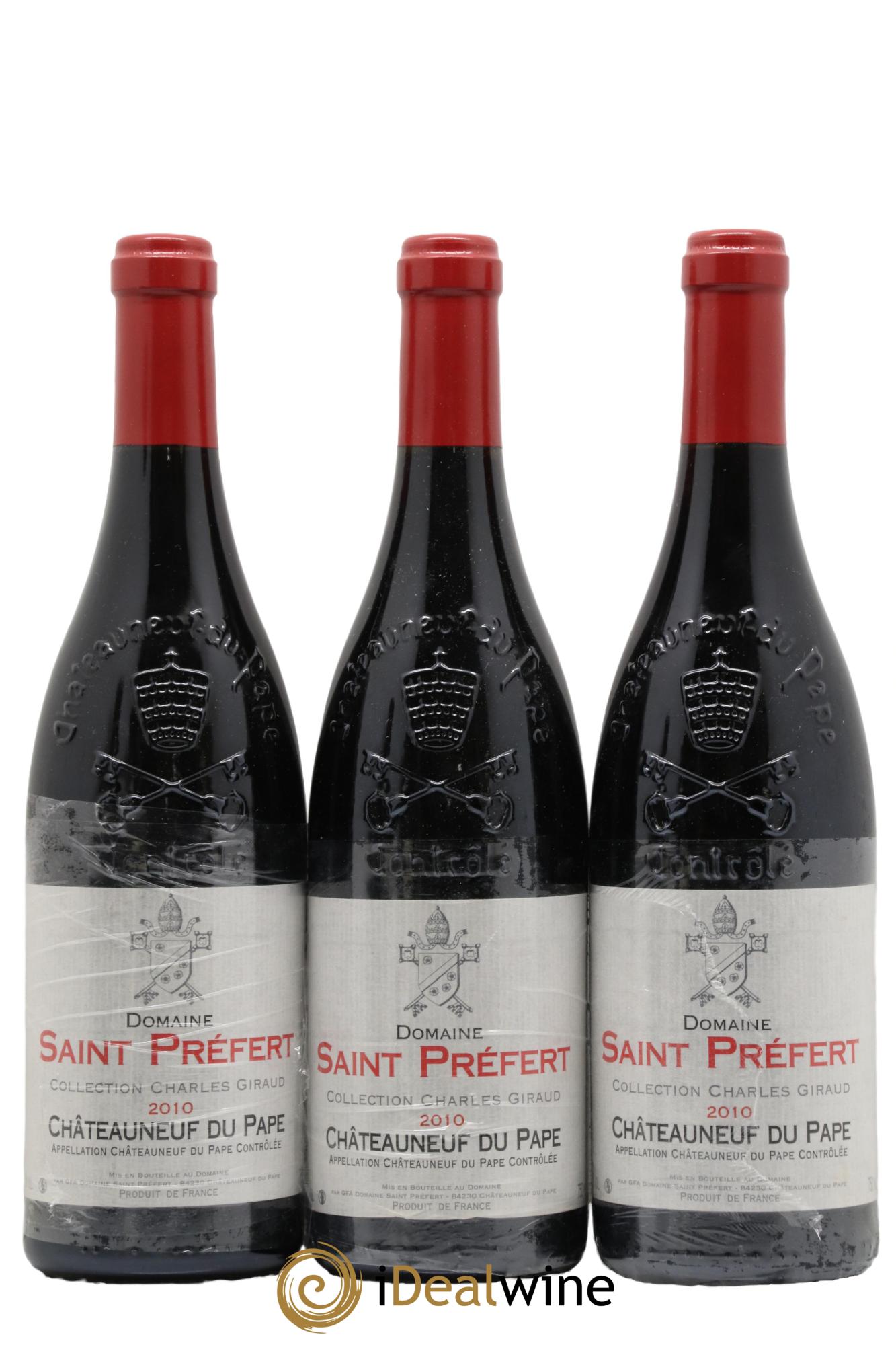 Châteauneuf-du-Pape Collection Charles Giraud Domaine Saint-Préfert 2010 - Posten von 3 Flaschen - 0