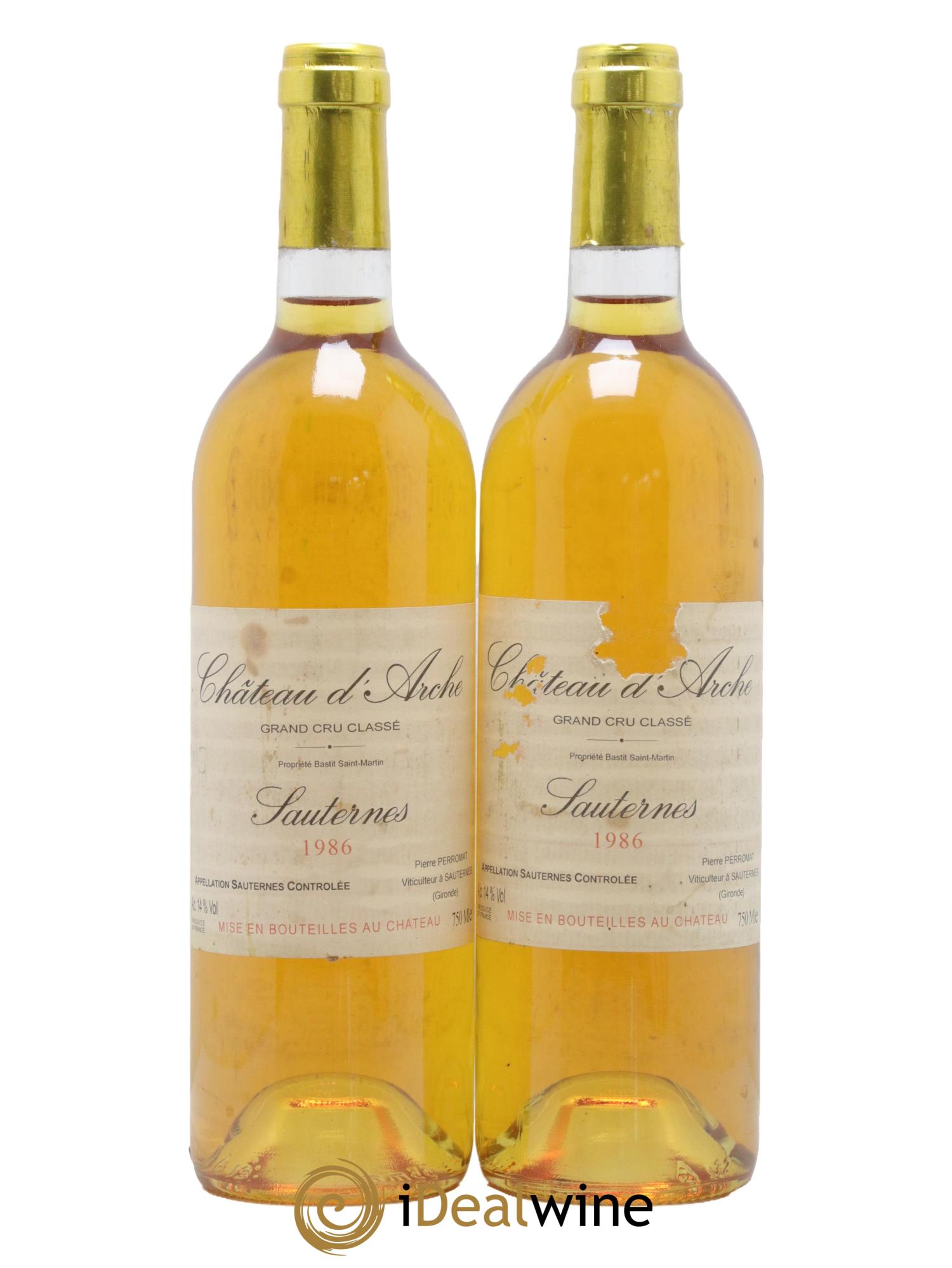 Château d' Arche 2ème Grand Cru Classé 1986 - Lot de 2 bouteilles - 0