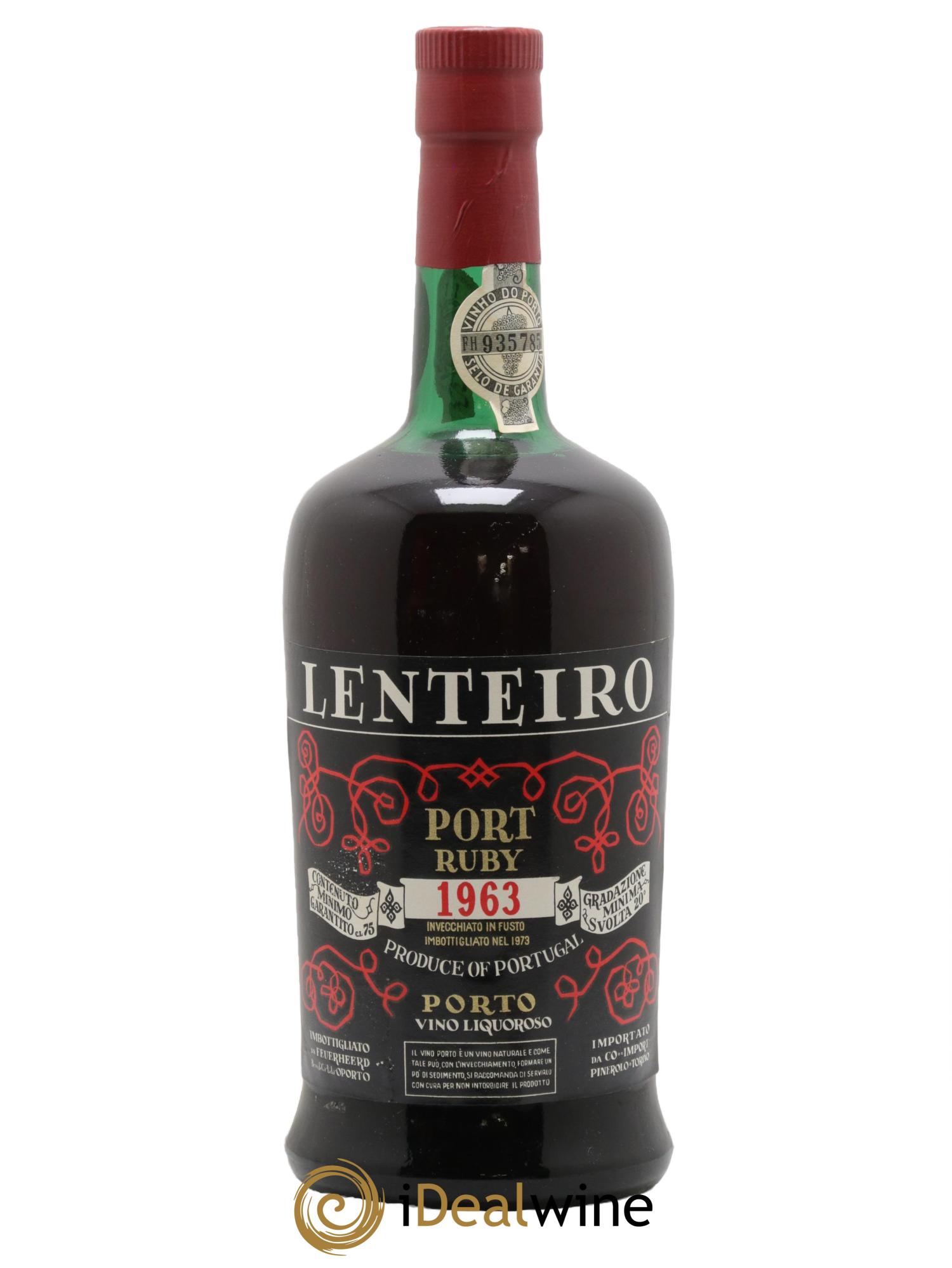 Porto Ruby Lenteiro 1963 - Posten von 1 Flasche - 0