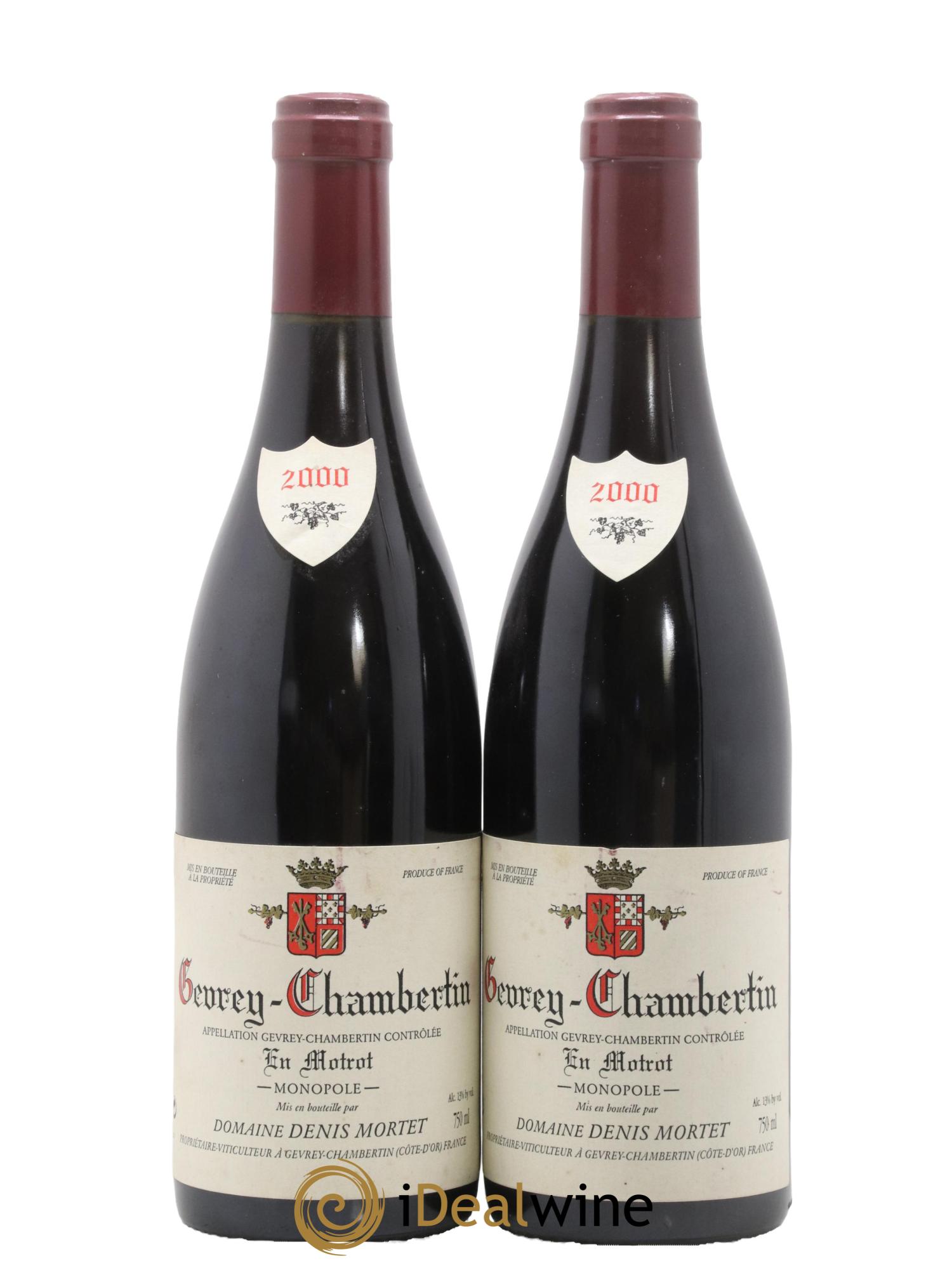 Gevrey-Chambertin En Motrot Denis Mortet (Domaine) 2000 - Posten von 2 Flaschen - 0