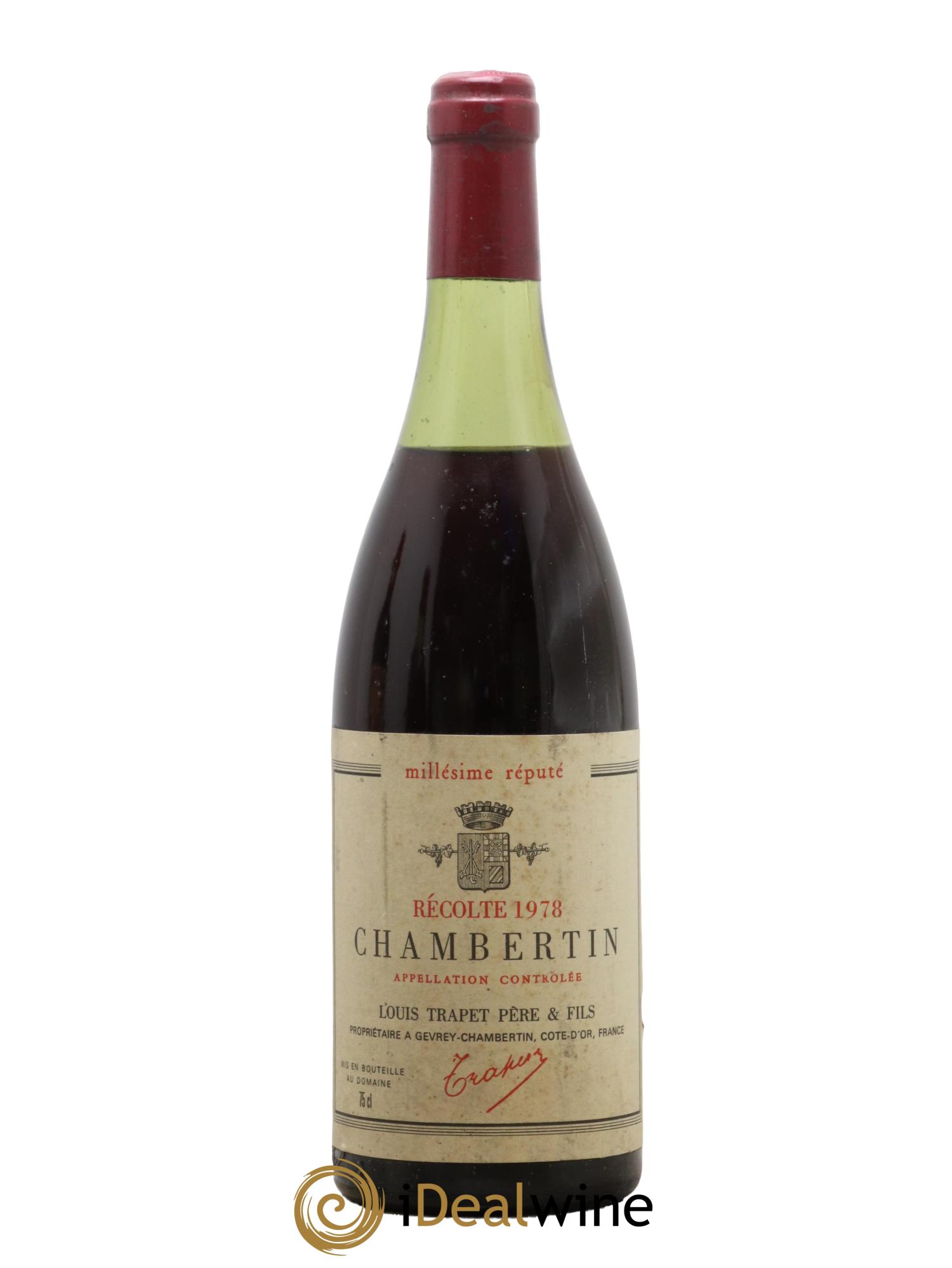 Chambertin Grand Cru Domaine Trapet 1978 - Lot of 1 bottle - 0