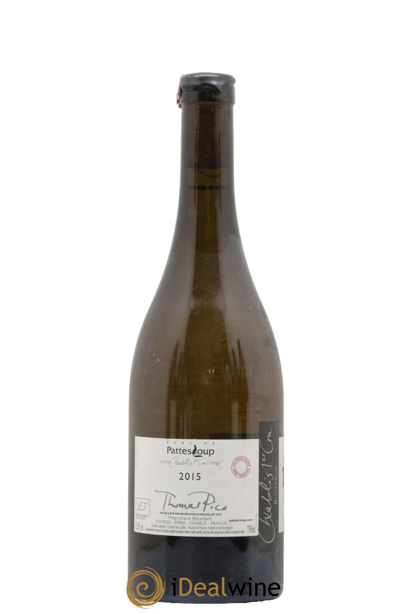 Chablis 1er Cru Butteaux Pattes Loup (Domaine) 2015 - Posten von 1 Flasche - 1