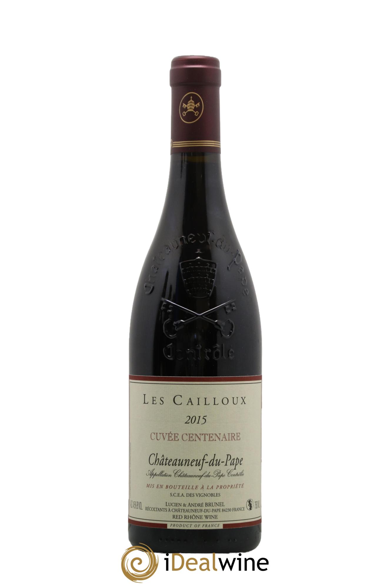 Châteauneuf-du-Pape Les Cailloux Cuvée Centenaire André Brunel 2015 - Posten von 1 Flasche - 0