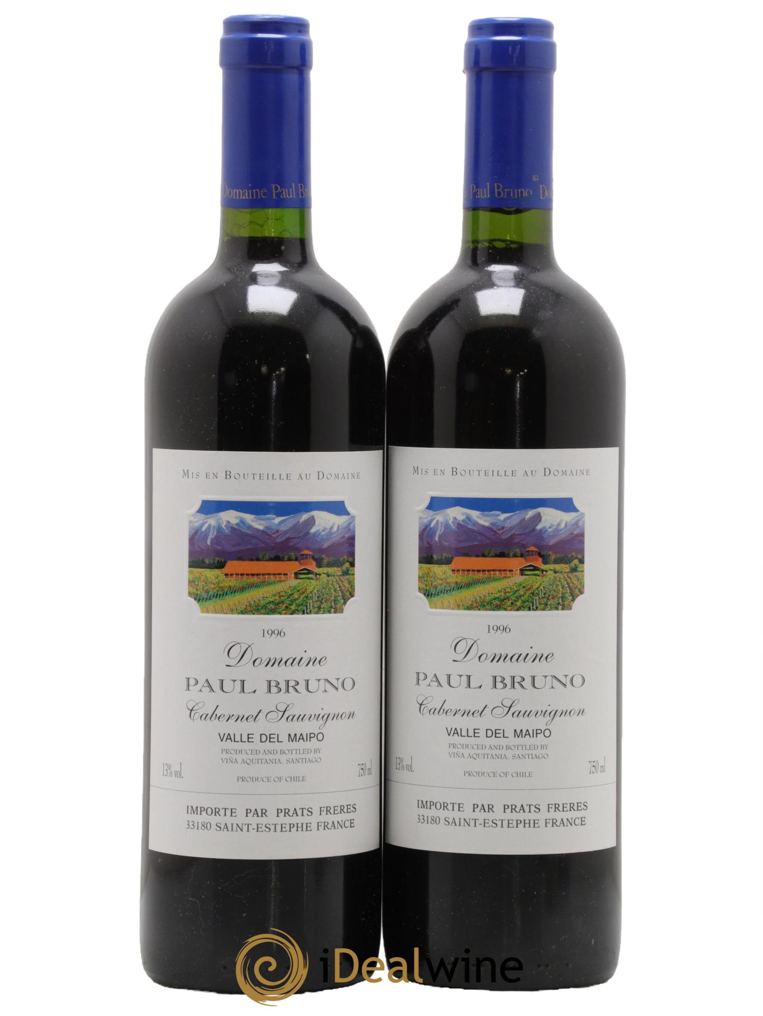 Maipo Domaine Paul Bruno Cabernet Sauvignon 1996 - Lot of 2 bottles - 0