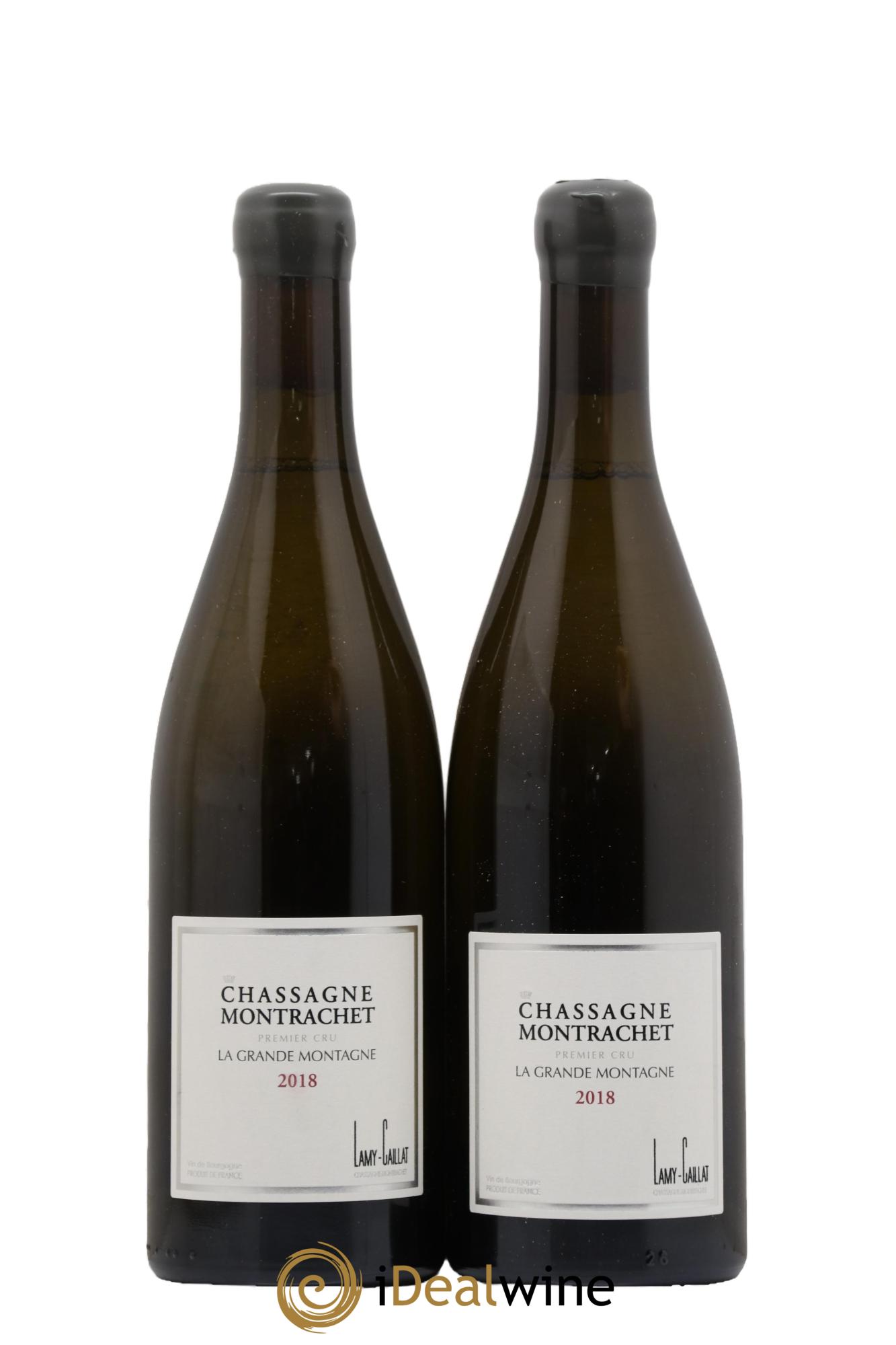 Chassagne-Montrachet 1er Cru La Grande Montagne Lamy-Caillat (Domaine)  2018 - Lotto di 2 bottiglie - 0