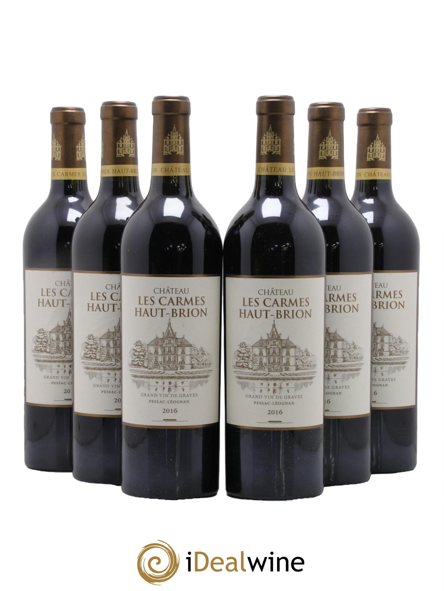 Château Les Carmes Haut-Brion 2016 - Lot of 6 bottles - 0