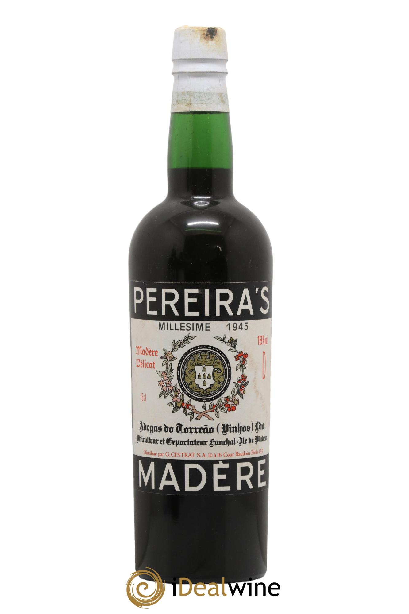 Madère Madere Delicat Pereiras 1945 - Posten von 1 Flasche - 0