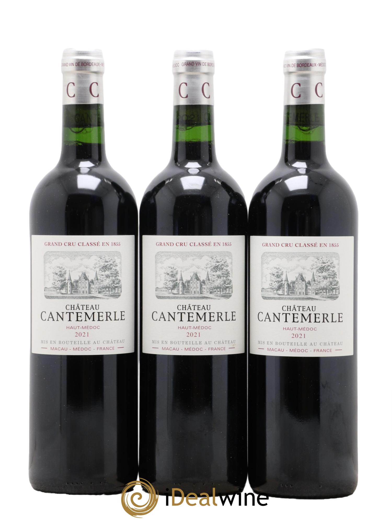 Château Cantemerle 5ème Grand Cru Classé 2021 - Lot de 3 bouteilles - 0