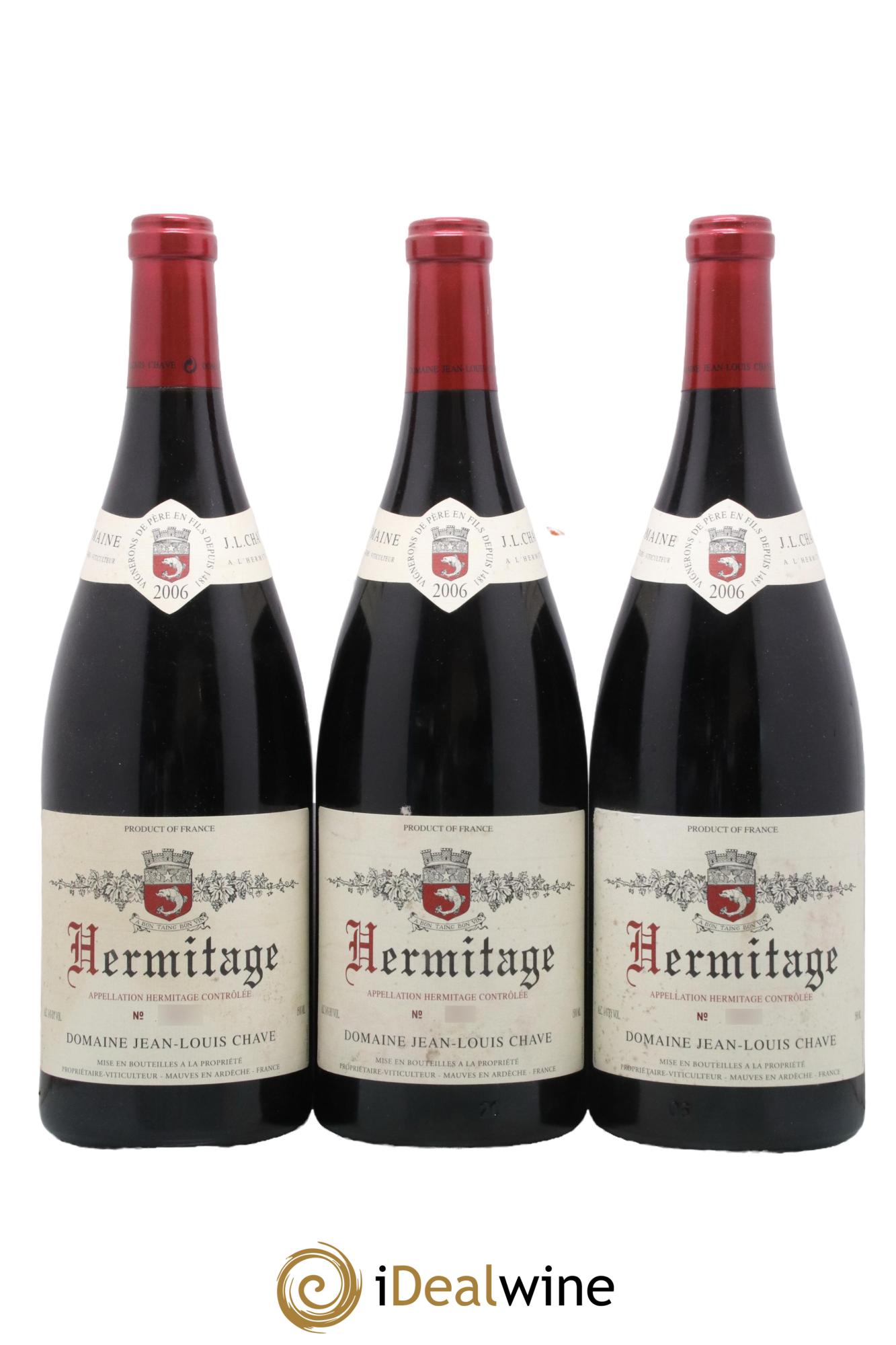 Hermitage Jean-Louis Chave 2006 - Lot of 3 magnums - 0