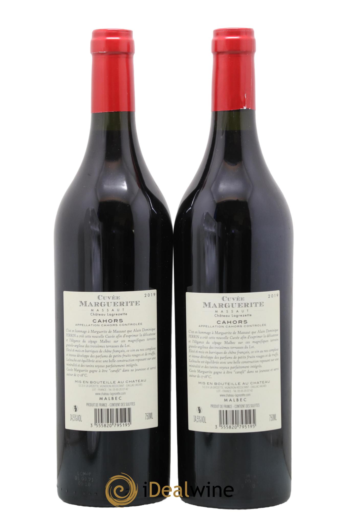 Cahors Cuvée Marguerite Château Lagrezette 2019 - Lot de 2 bouteilles - 1