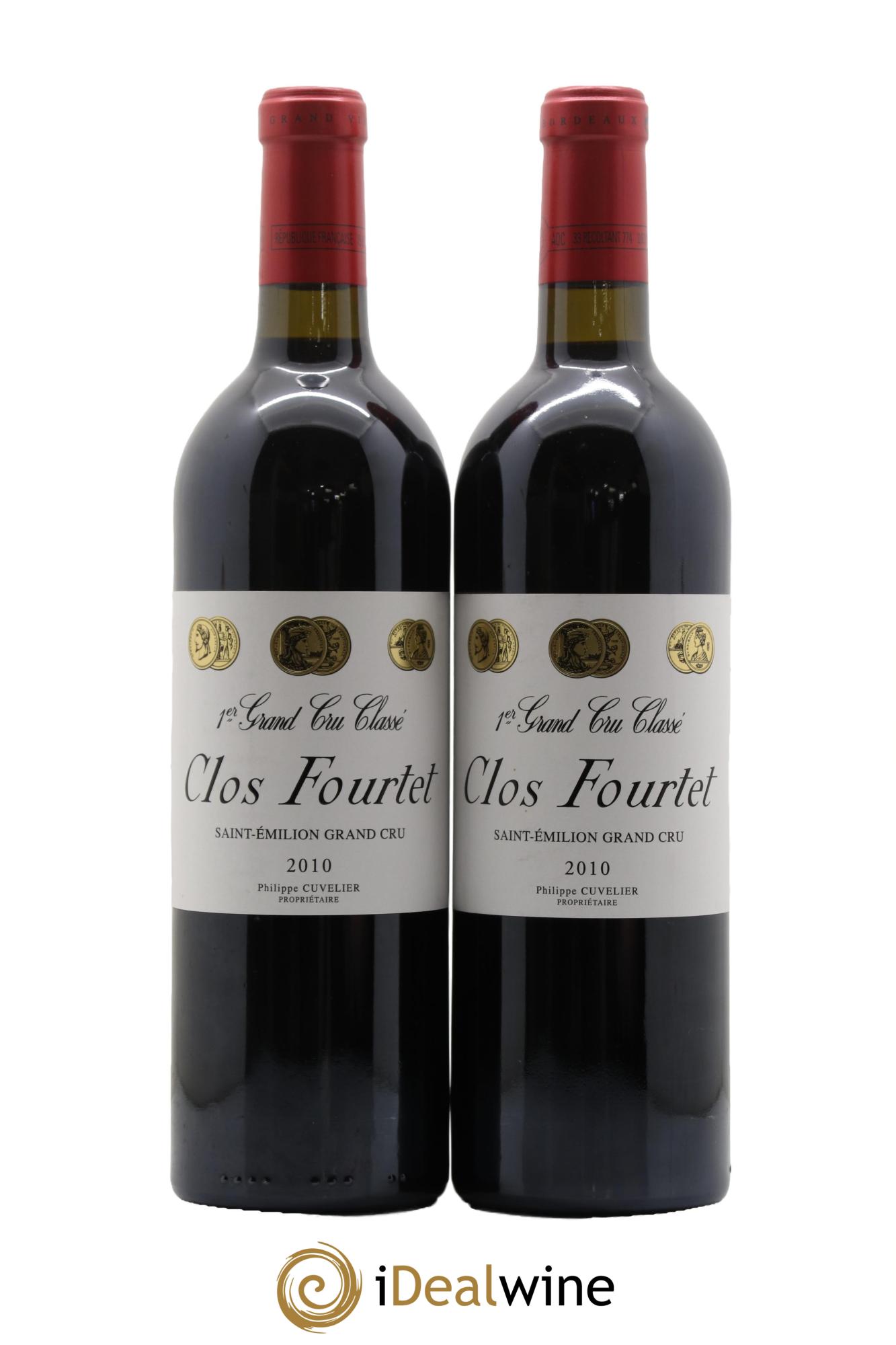 Clos Fourtet 1er Grand Cru Classé B 2010 - Lot of 2 bottles - 0