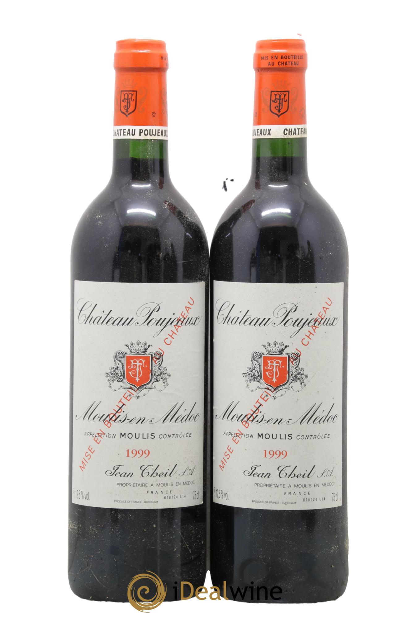 Château Poujeaux 1999 - Lot de 2 bouteilles - 0