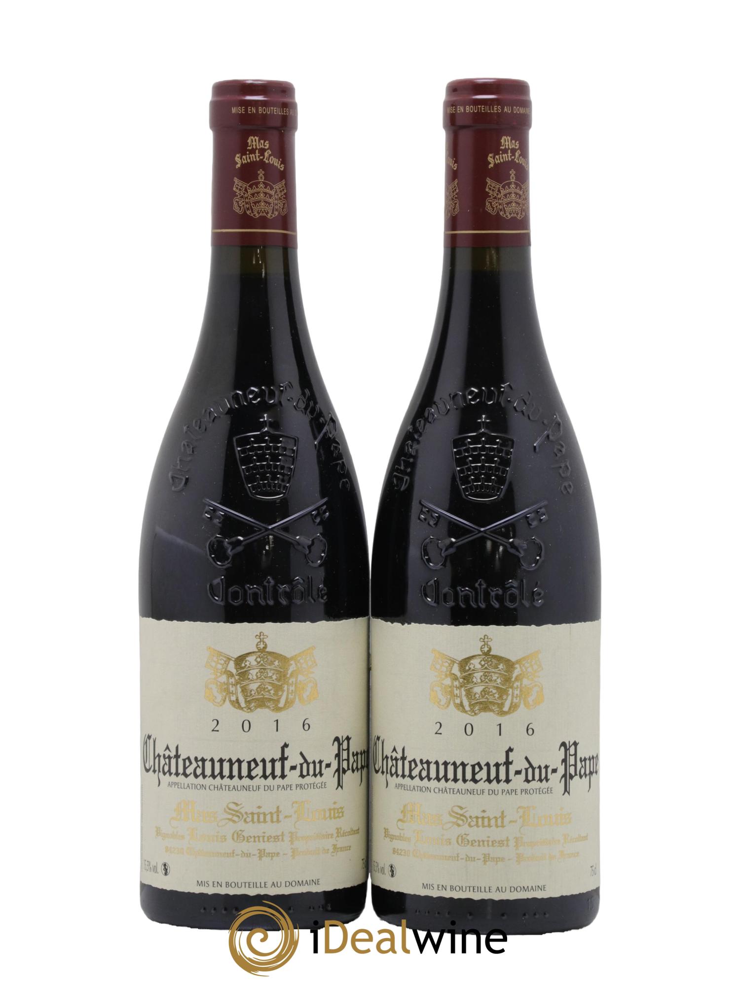 Châteauneuf-du-Pape Tradition Mas Saint-Louis 2016 - Posten von 2 Flaschen - 0