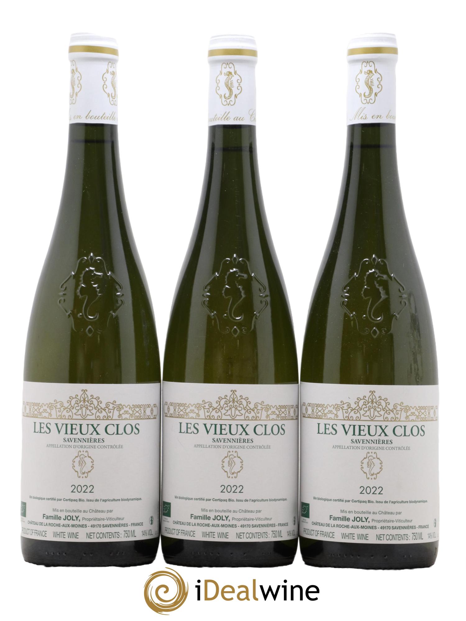 Savennières Les Vieux Clos Vignobles de la Coulée de Serrant - Nicolas Joly 2022 - Lot of 3 bottles - 0