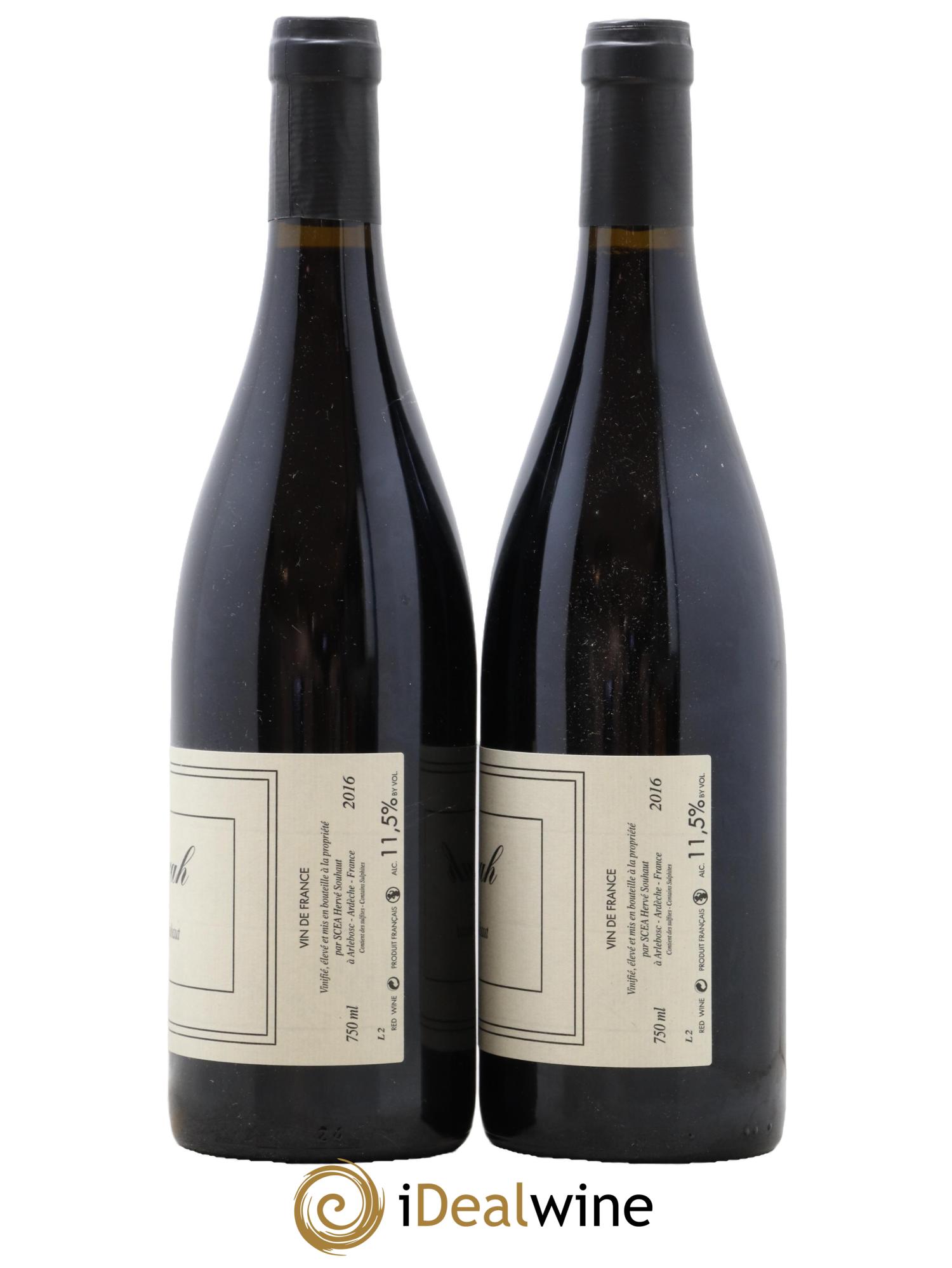 Vin de France Syrah Herve Souhaut 2016 - Lotto di 2 bottiglie - 1