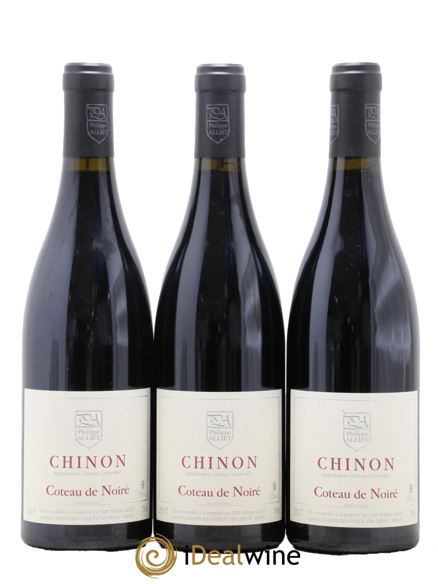 Chinon Coteau de Noiré Philippe Alliet 2017 - Lotto di 3 bottiglie - 0