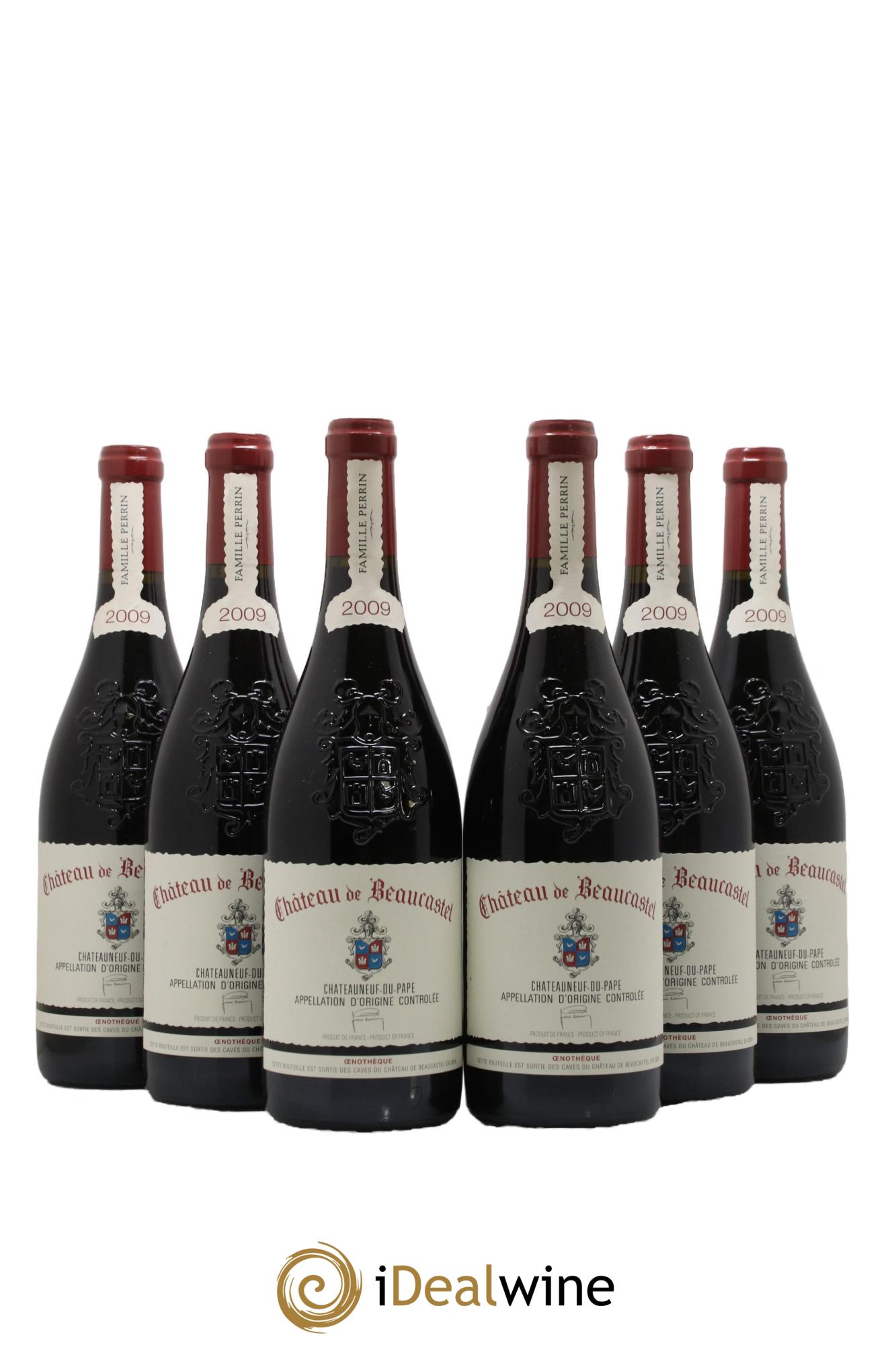 Châteauneuf-du-Pape Château de Beaucastel Famille Perrin 2009 - Lotto di 6 bottiglie - 0