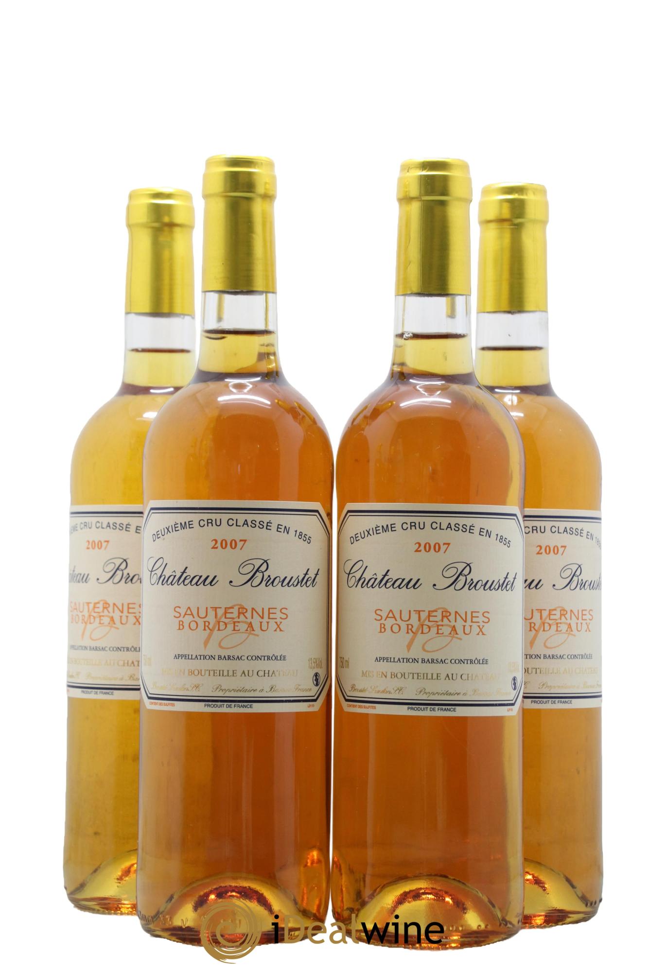 Château Broustet 2ème Grand Cru Classé 2007 - Lot de 4 bouteilles - 0