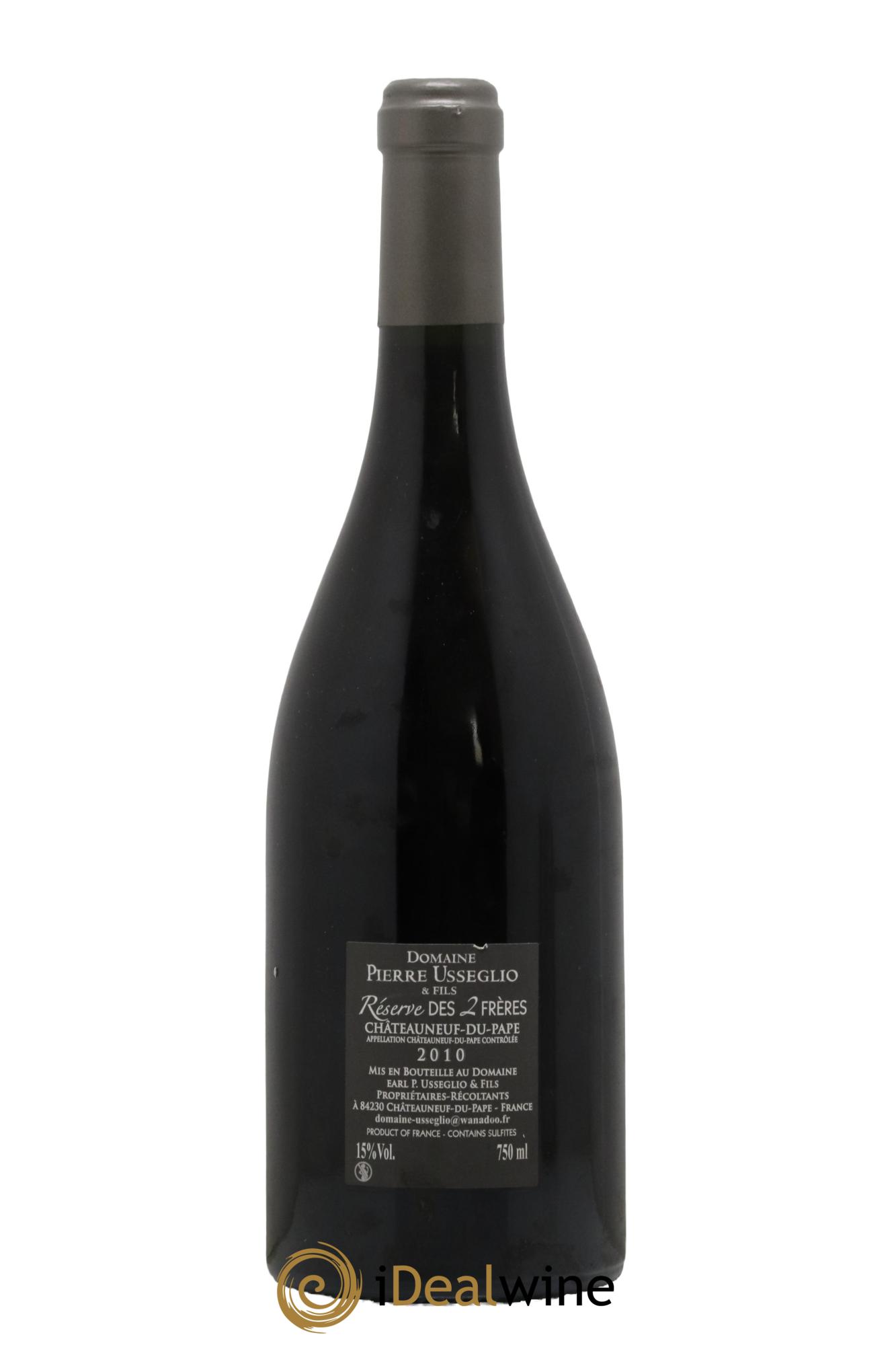 Châteauneuf-du-Pape Réserve des 2 frères Pierre Usseglio & Fils 2010 - Posten von 1 Flasche - 1