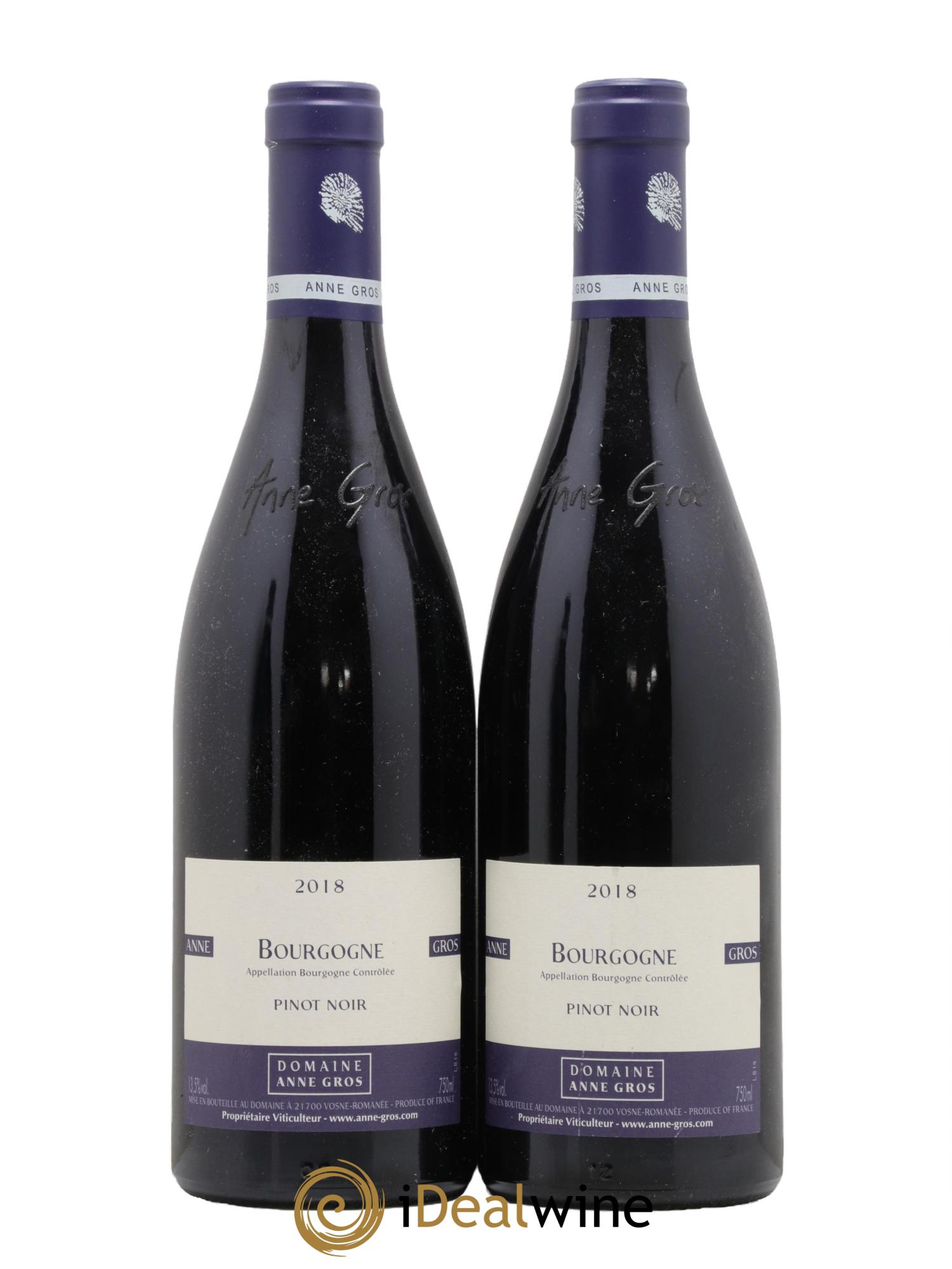 Bourgogne Pinot Noir Anne Gros 2018 - Lotto di 2 bottiglie - 0