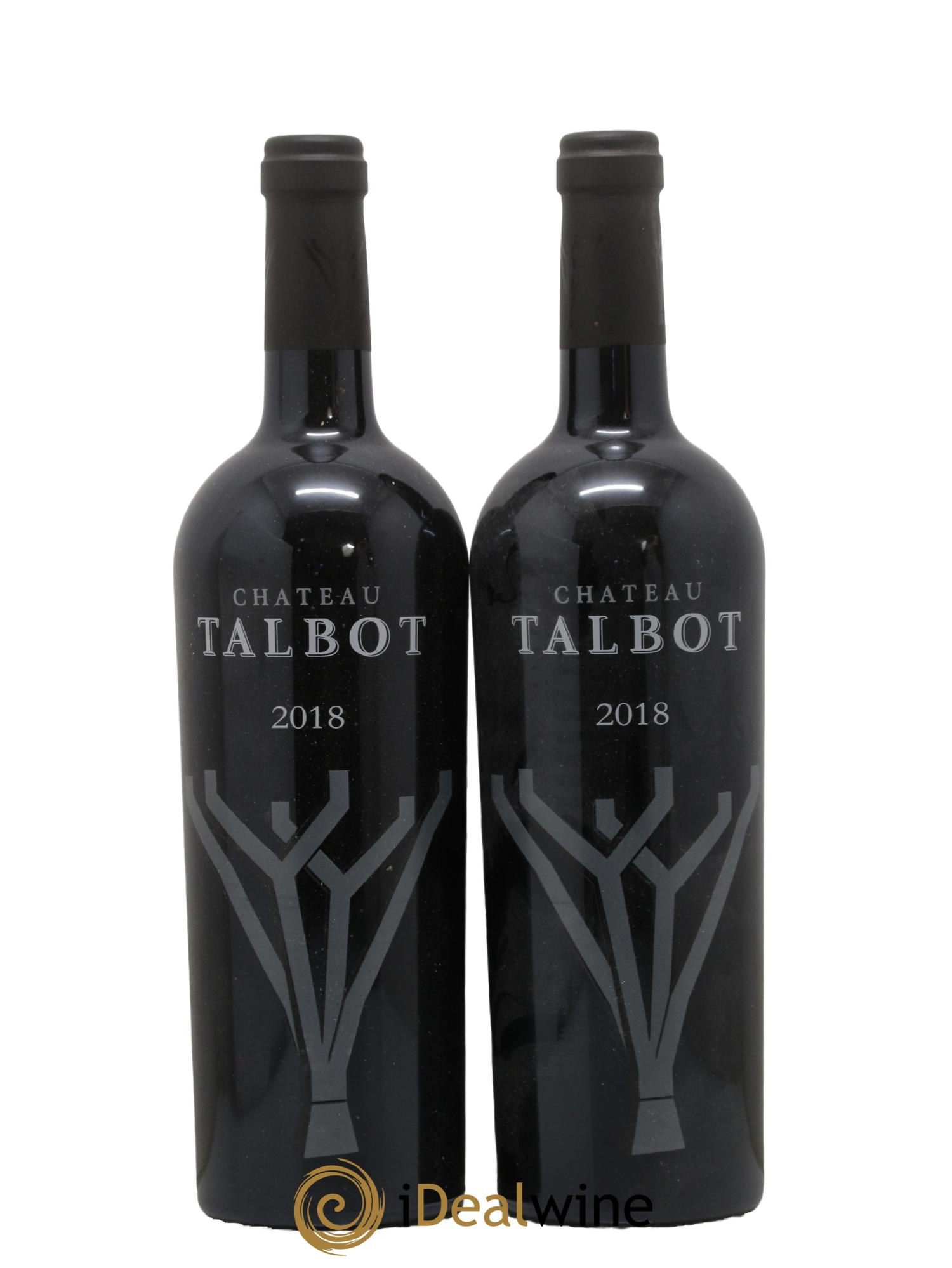 Château Talbot 4ème Grand Cru Classé  2018 - Posten von 2 Flaschen - 0