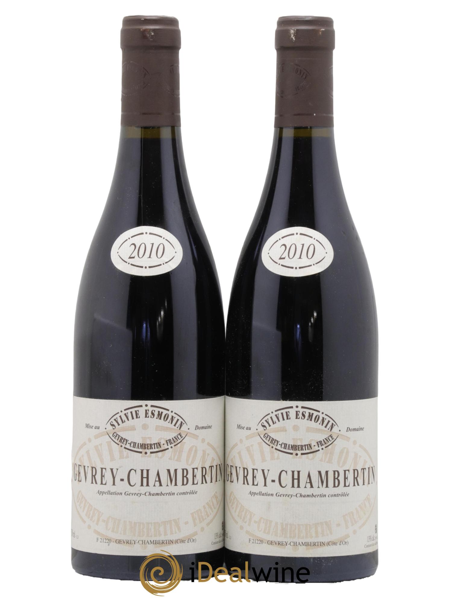 Gevrey-Chambertin Sylvie Esmonin 2010 - Lot of 2 bottles - 0