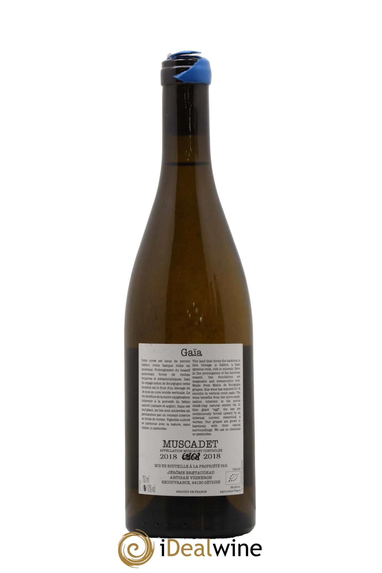 Muscadet-Sèvre-et-Maine Gaia Jérôme Bretaudeau - Domaine de Bellevue 2018 - Lot of 1 bottle - 1