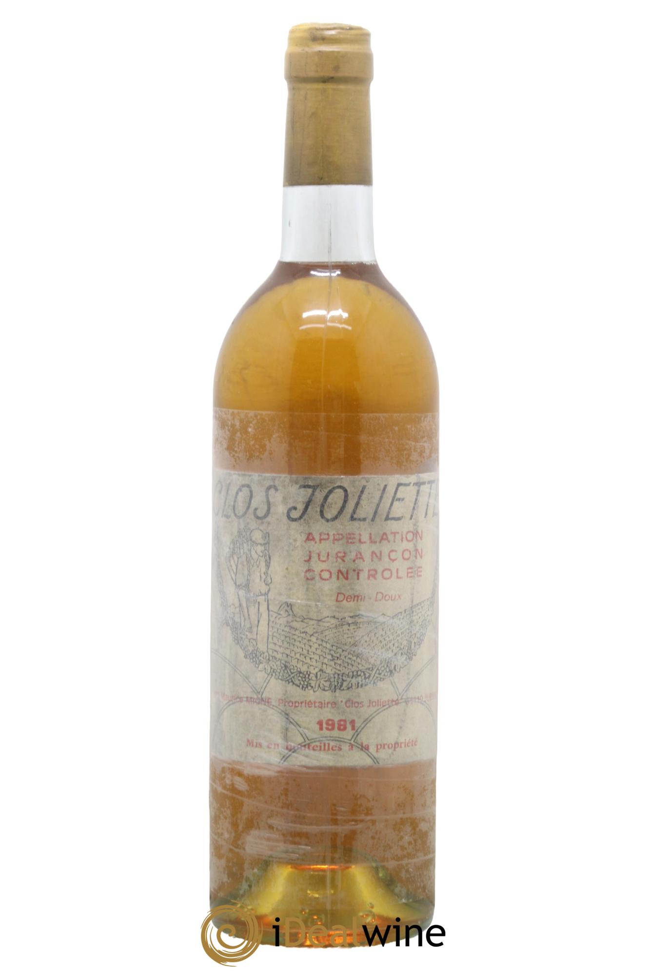 Jurançon Clos Joliette 1981 - Lotto di 1 bottiglia - 0