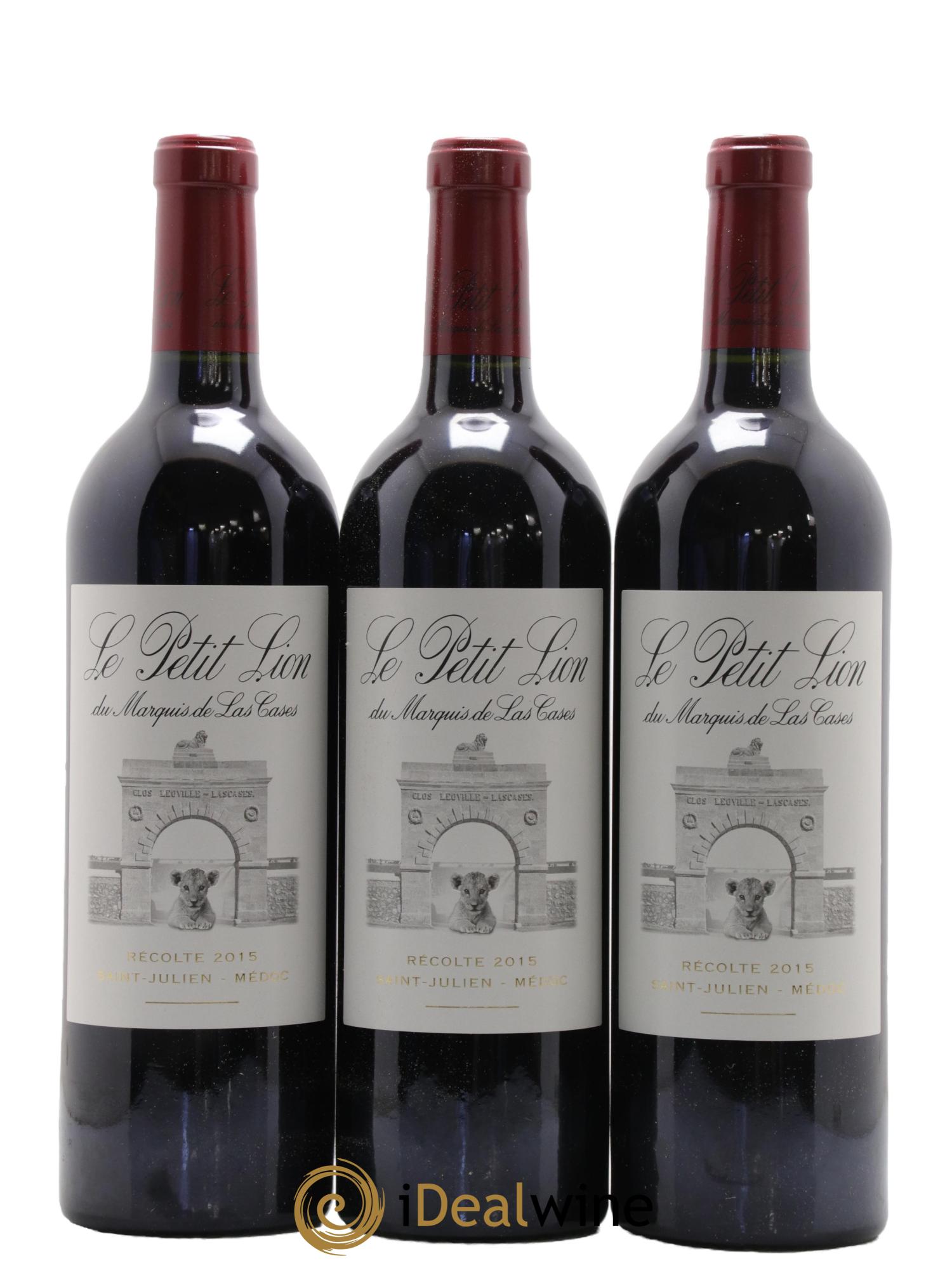 Le Petit Lion du Marquis de Las Cases Second Vin 2015 - Posten von 3 Flaschen - 0