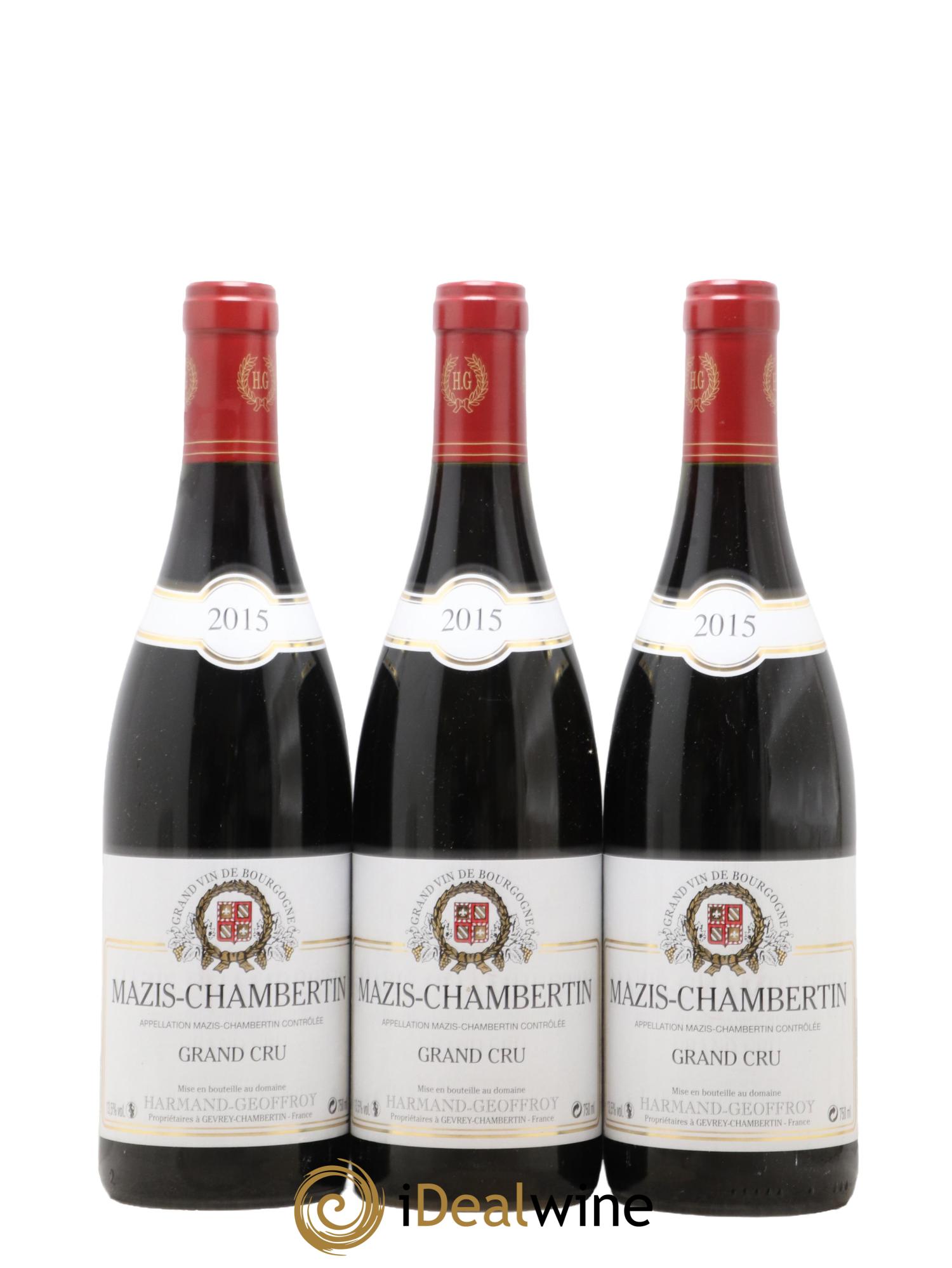 Mazis-Chambertin Grand Cru Harmand-Geoffroy (Domaine) 2015 - Lotto di 3 bottiglie - 0