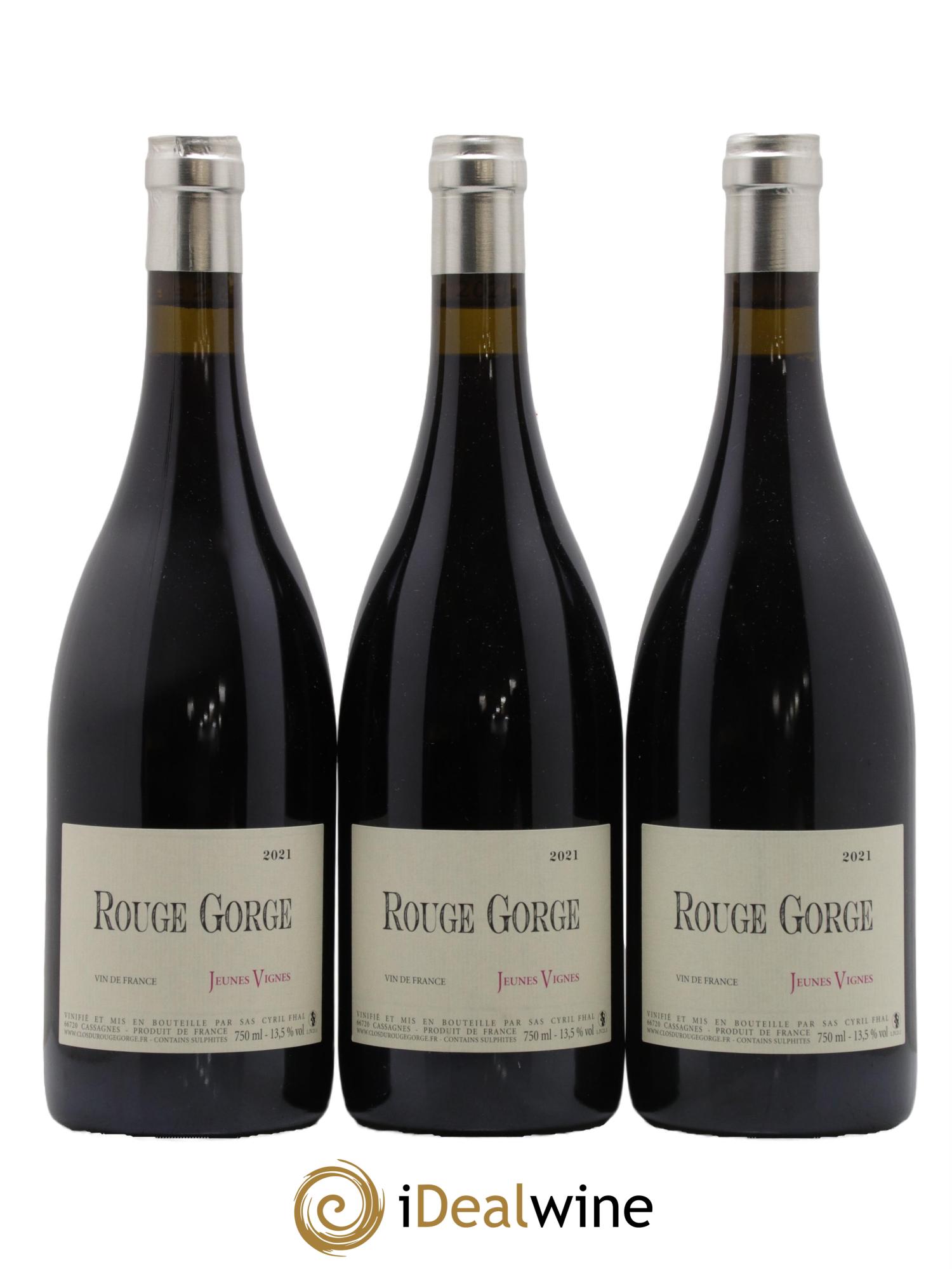 IGP Côtes Catalanes (VDP des Côtes Catalanes) Clos du Rouge Gorge Jeunes Vignes Cyril Fhal 2021 - Lot de 3 bouteilles - 0