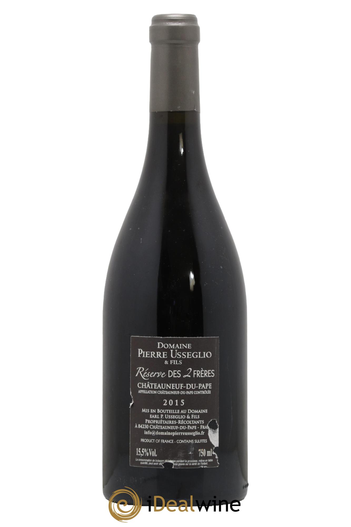 Châteauneuf-du-Pape Réserve des 2 frères Pierre Usseglio & Fils 2015 - Posten von 1 Flasche - 1