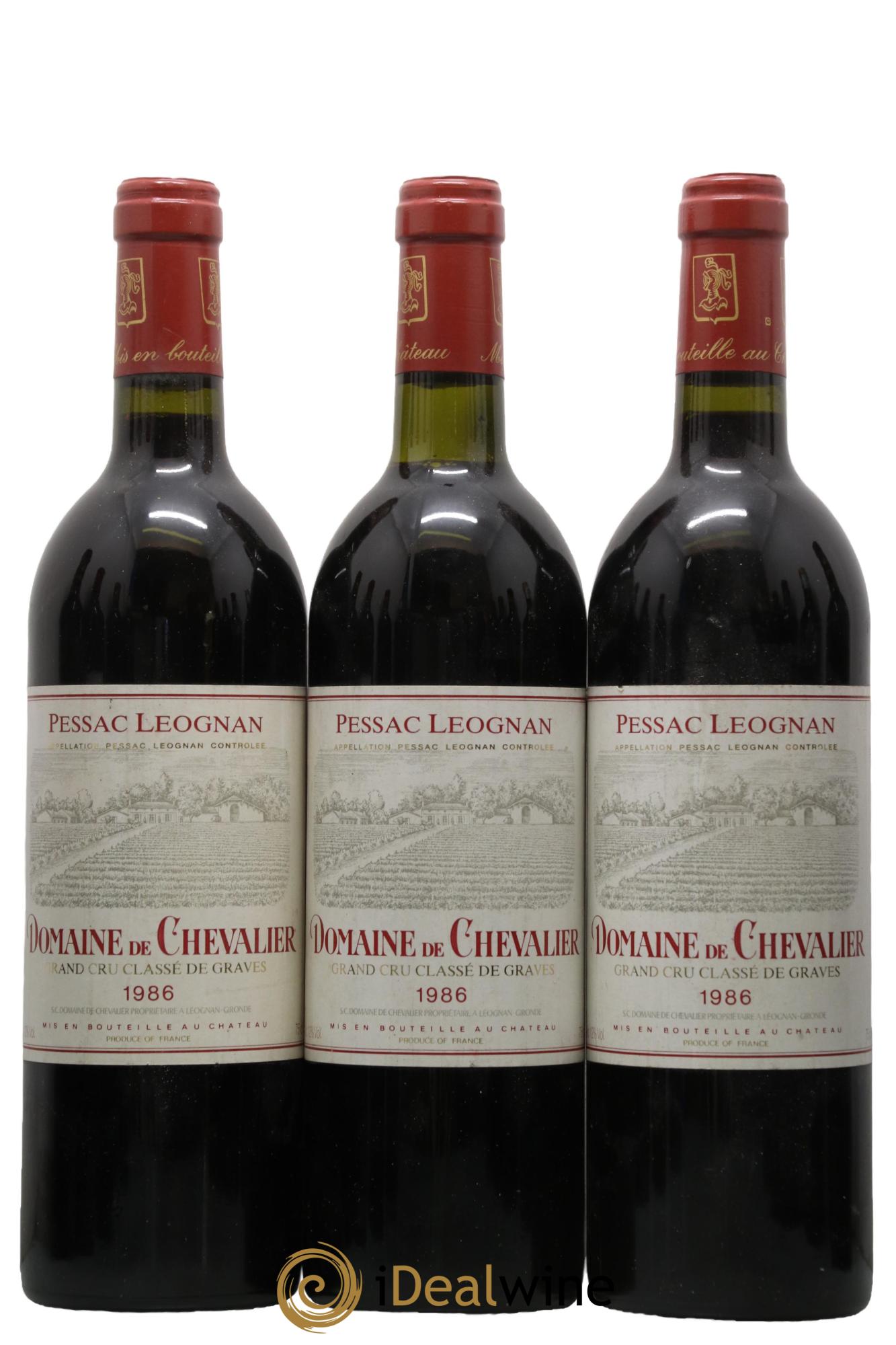 Domaine de Chevalier Cru Classé de Graves 1986 - Posten von 3 Flaschen - 0