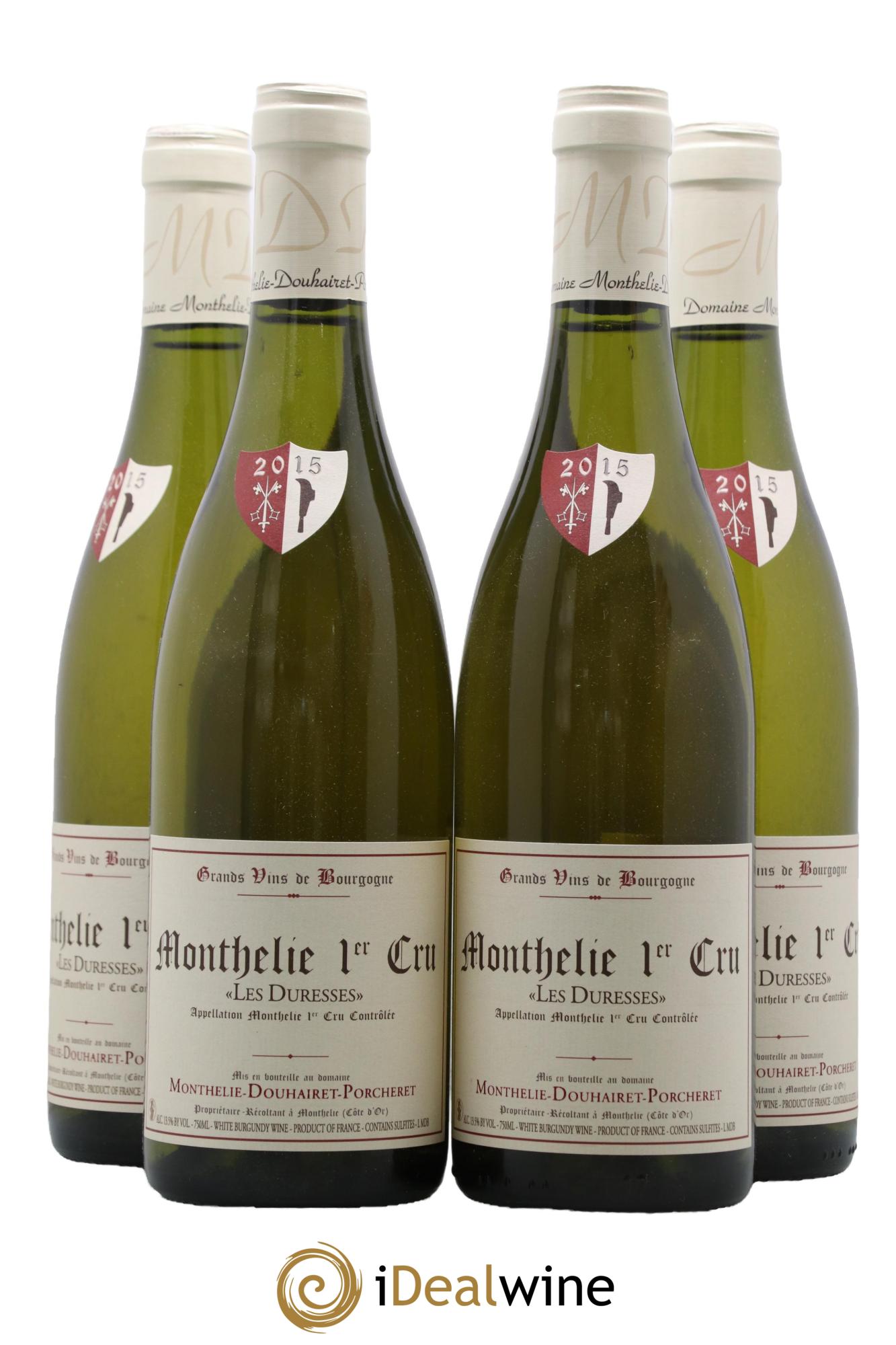 Monthélie 1er Cru Les Duresses Domaine Douhairet Porcheret 2015 - Lot of 4 bottles - 0